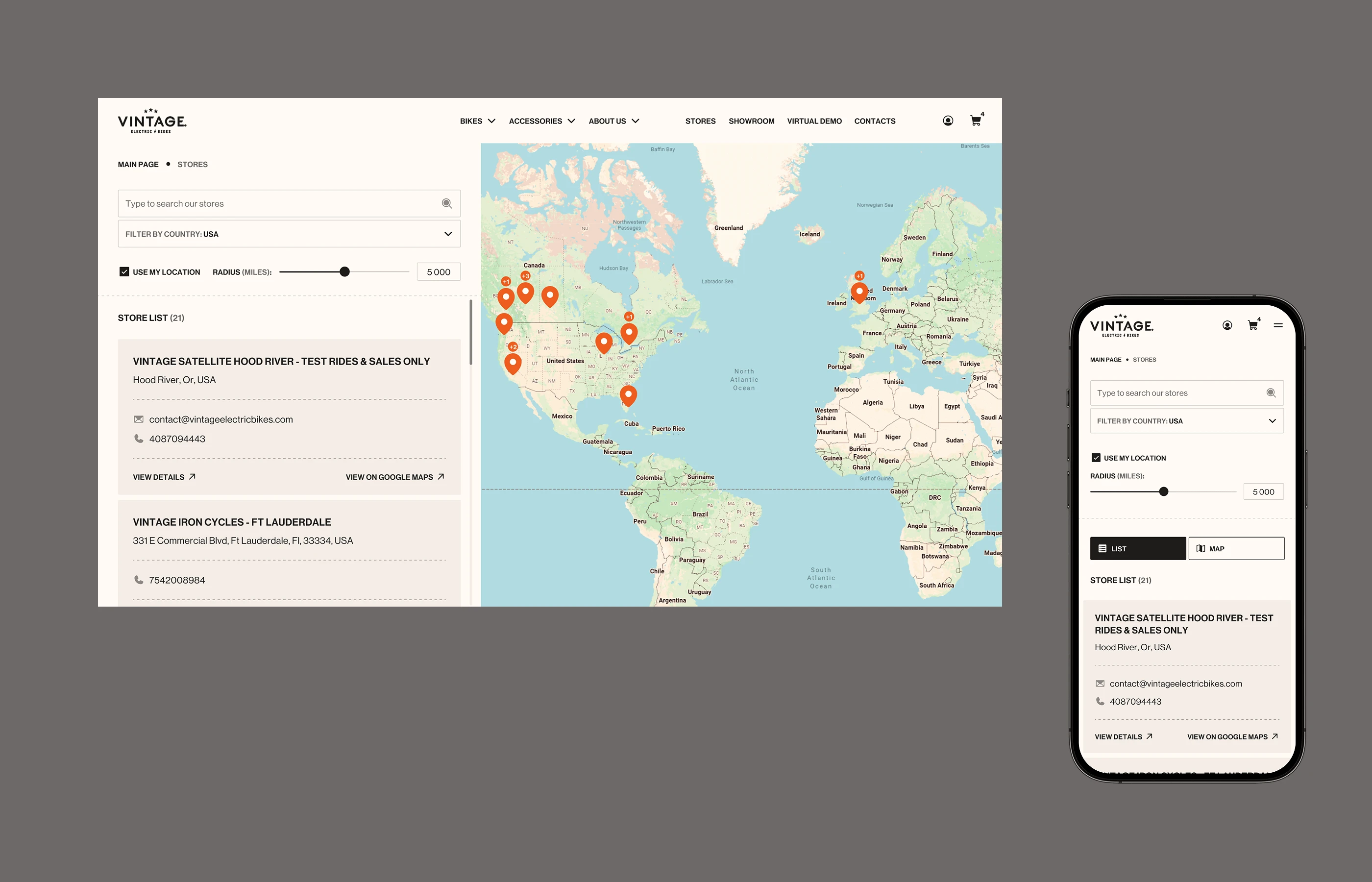 Vintage Electric Bikes. UI / UX Concept Design 2025 — Изображение №7 — Интерфейсы на Dprofile