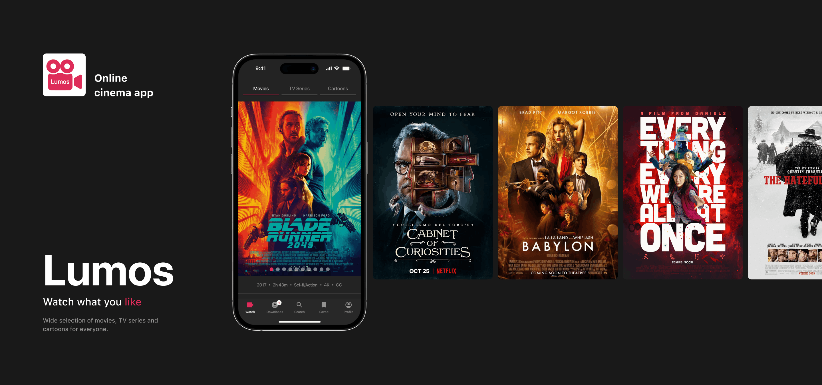 Lumos - Online cinema Application. UX/UI Design Concept — Изображение №1 — Интерфейсы на Dprofile
