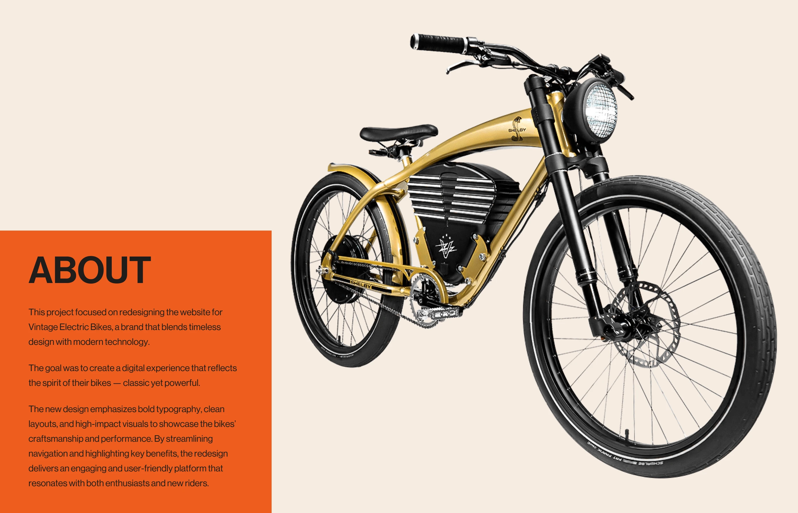 Vintage Electric Bikes. UI / UX Concept Design 2025 — Изображение №1 — Интерфейсы на Dprofile