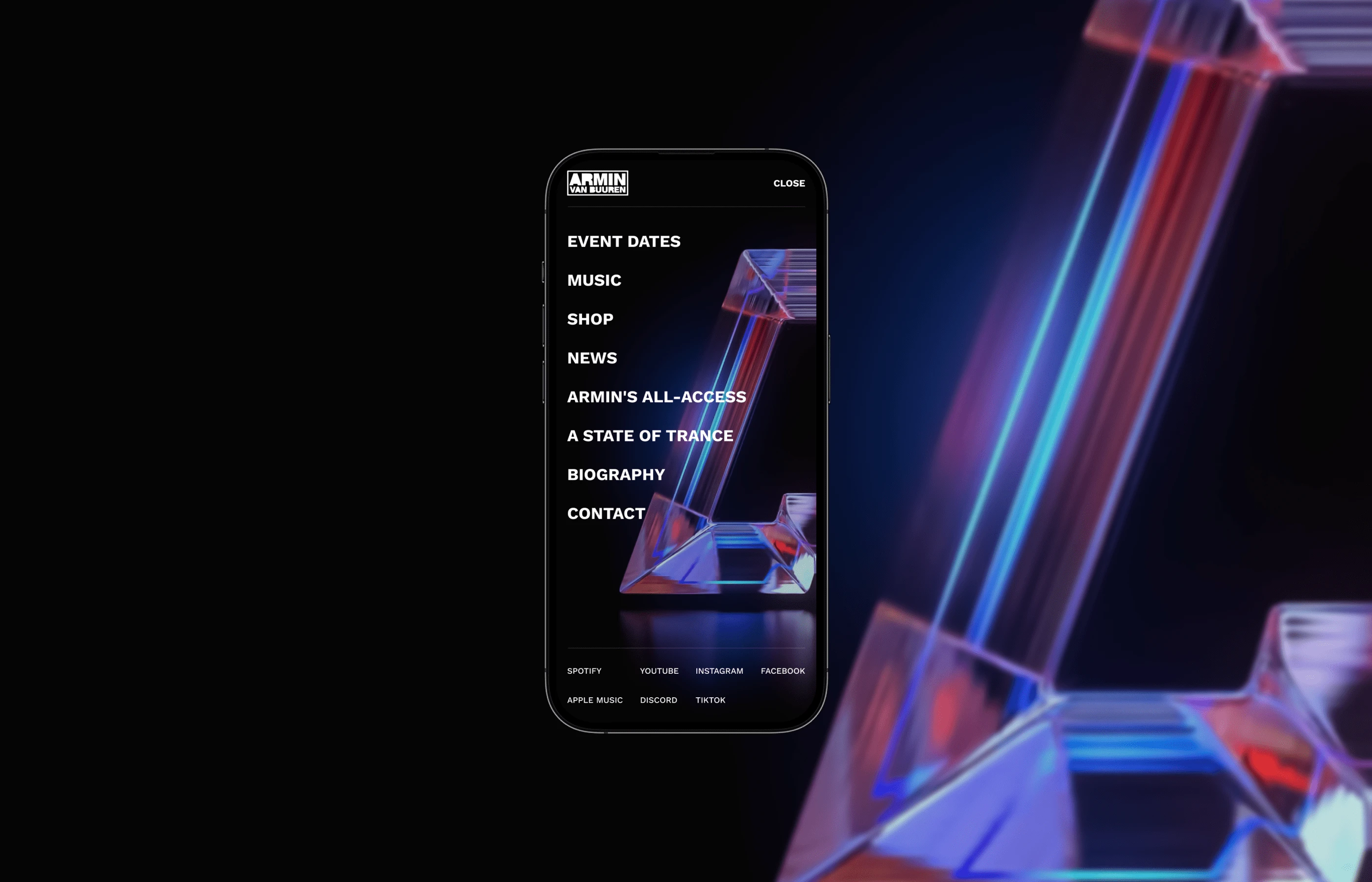 Armin Van Buuren. UI / UX Concept Design 2025 — Изображение №5 — Интерфейсы на Dprofile