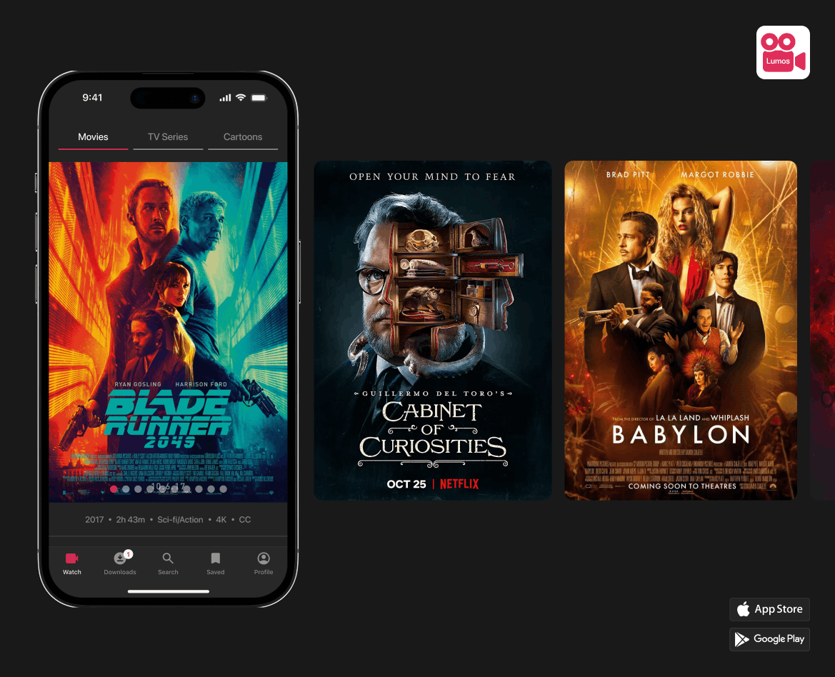 Lumos - Online cinema Application. UX/UI Design Concept — Интерфейсы на Dprofile