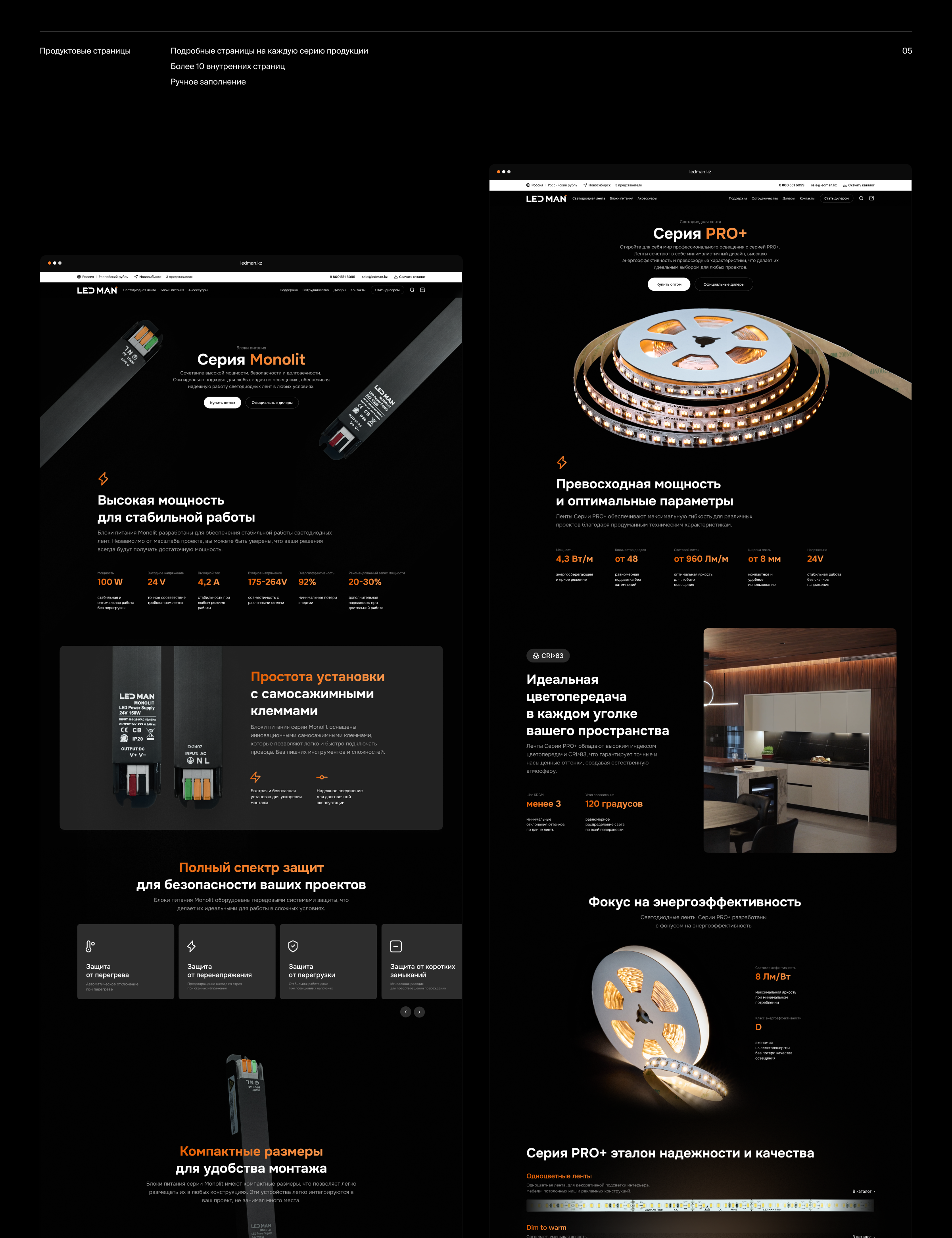 LEDMAN - сайт производителя светодиодной продукции — Изображение №5 — Интерфейсы на Dprofile