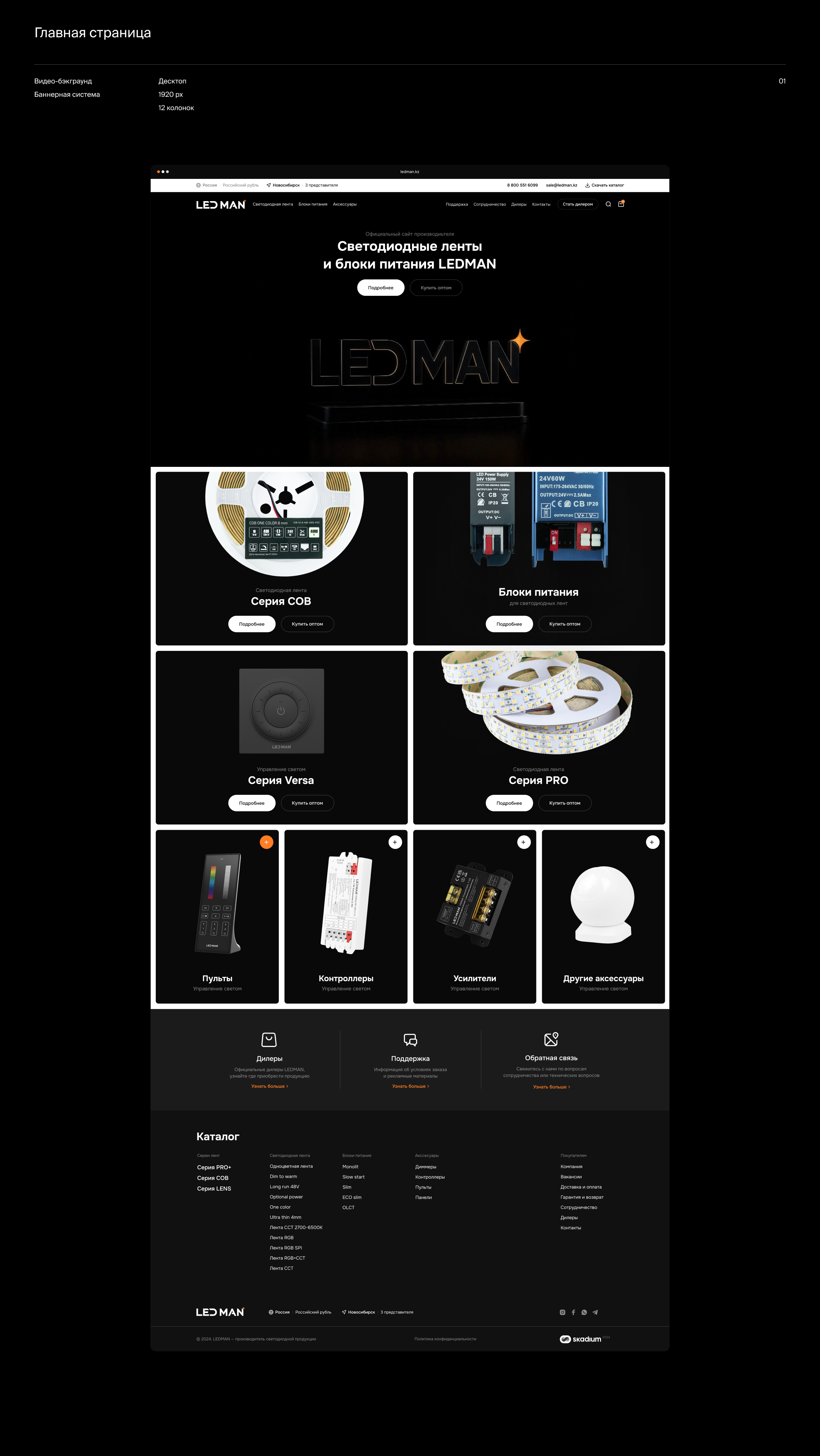 LEDMAN - сайт производителя светодиодной продукции — Изображение №2 — Интерфейсы на Dprofile