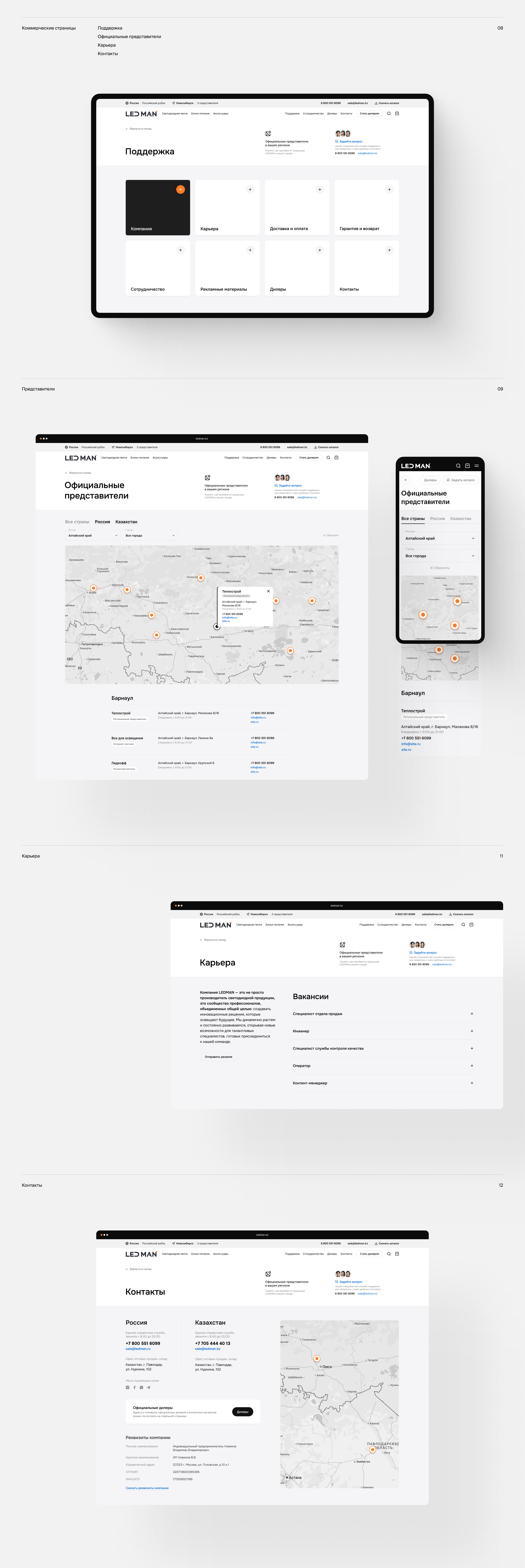 LEDMAN - сайт производителя светодиодной продукции — Изображение №8 — Интерфейсы на Dprofile