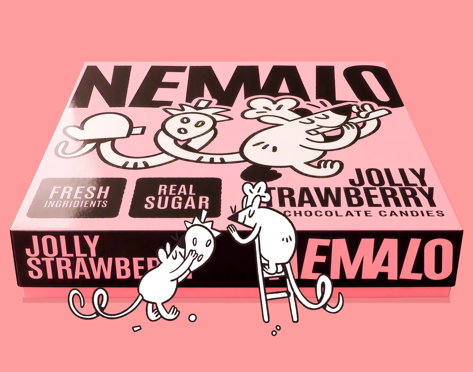 NEMALO | шоколадные батончики и конфеты — Изображение №3 — Брендинг, Иллюстрация на Dprofile