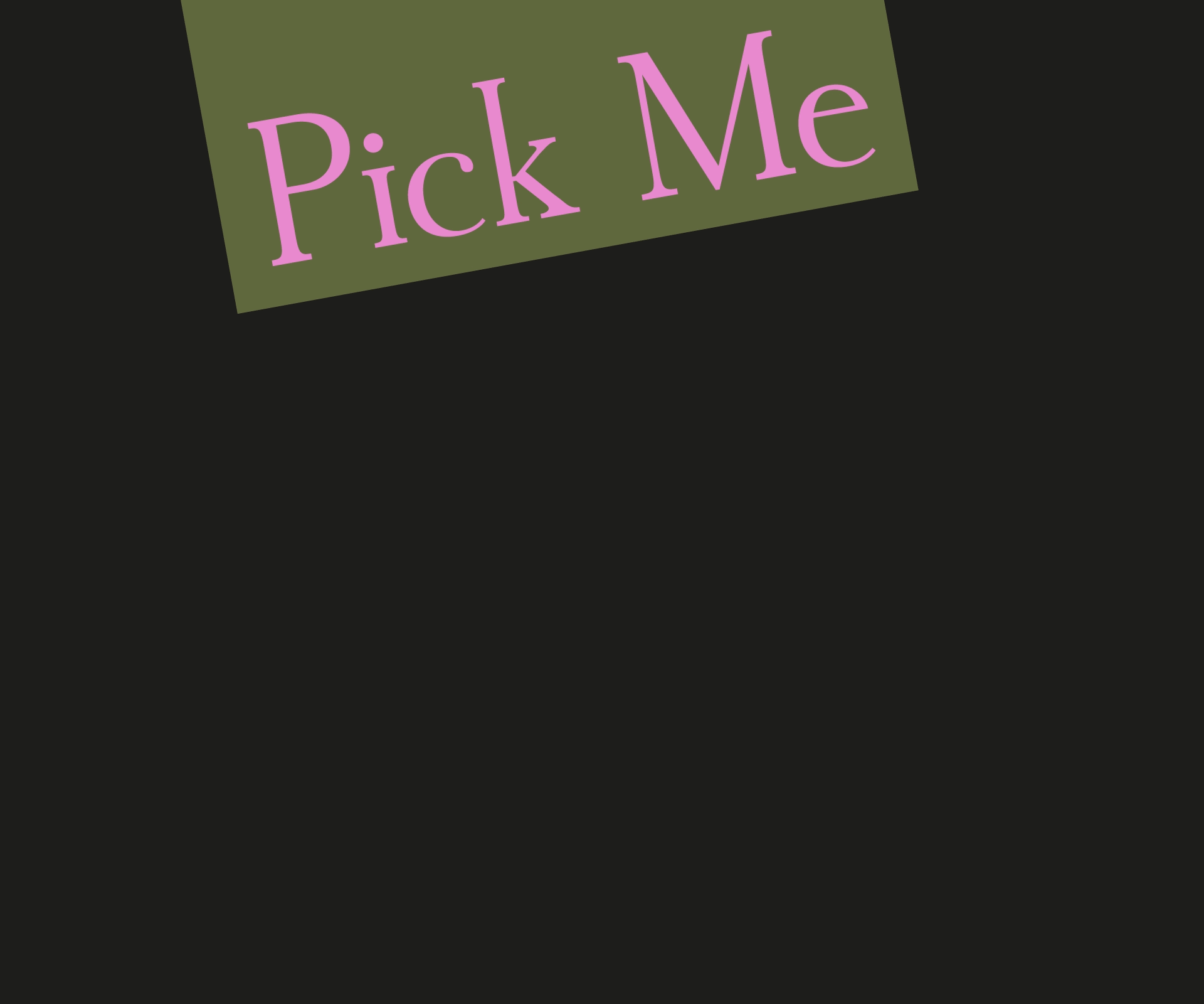 Шрифт Pick Me — Изображение №1 — Графика на Dprofile