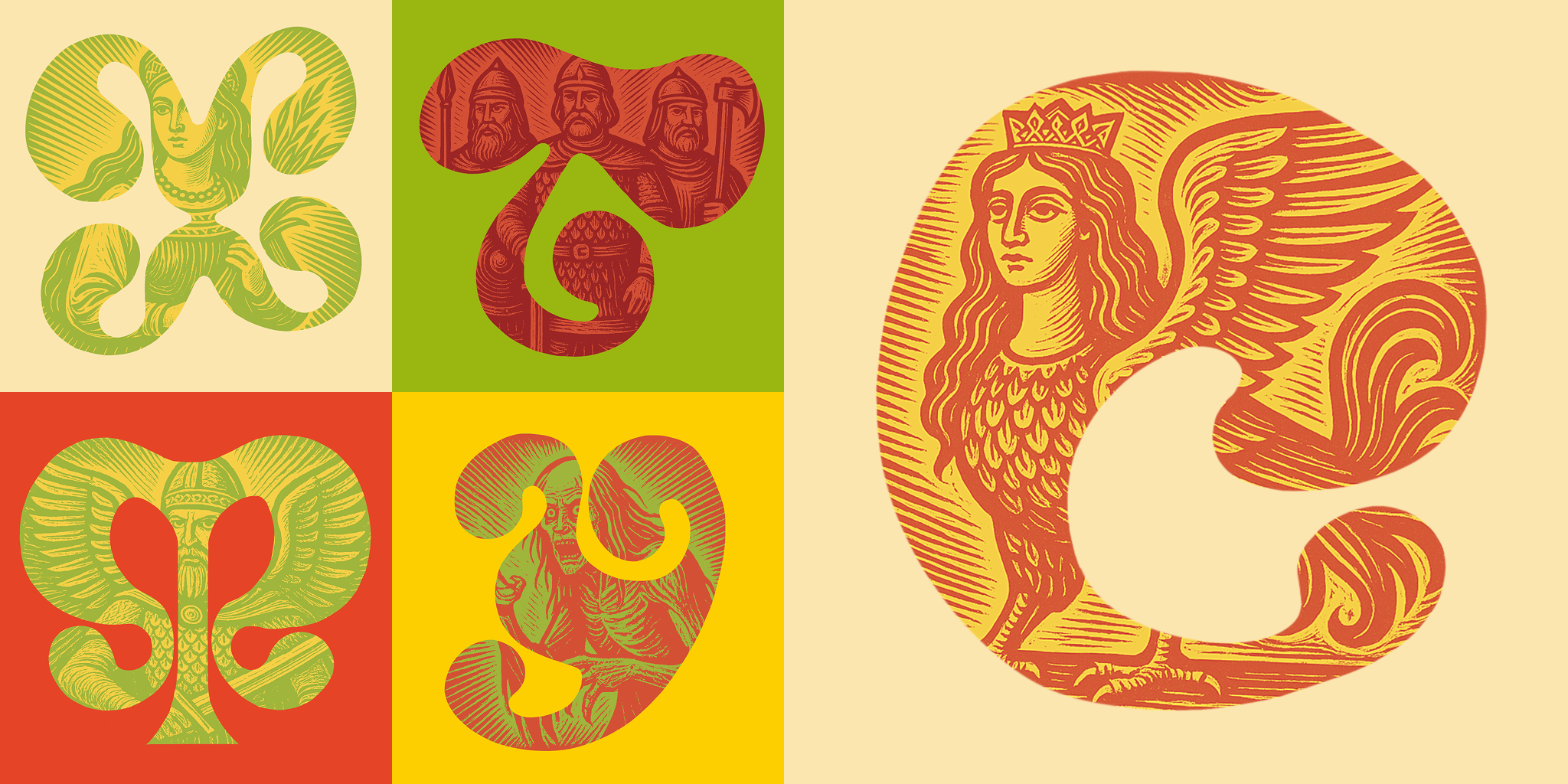 БКВЧ — лубочный алфавит (2025) — Изображение №6 — Брендинг, Графика на Dprofile