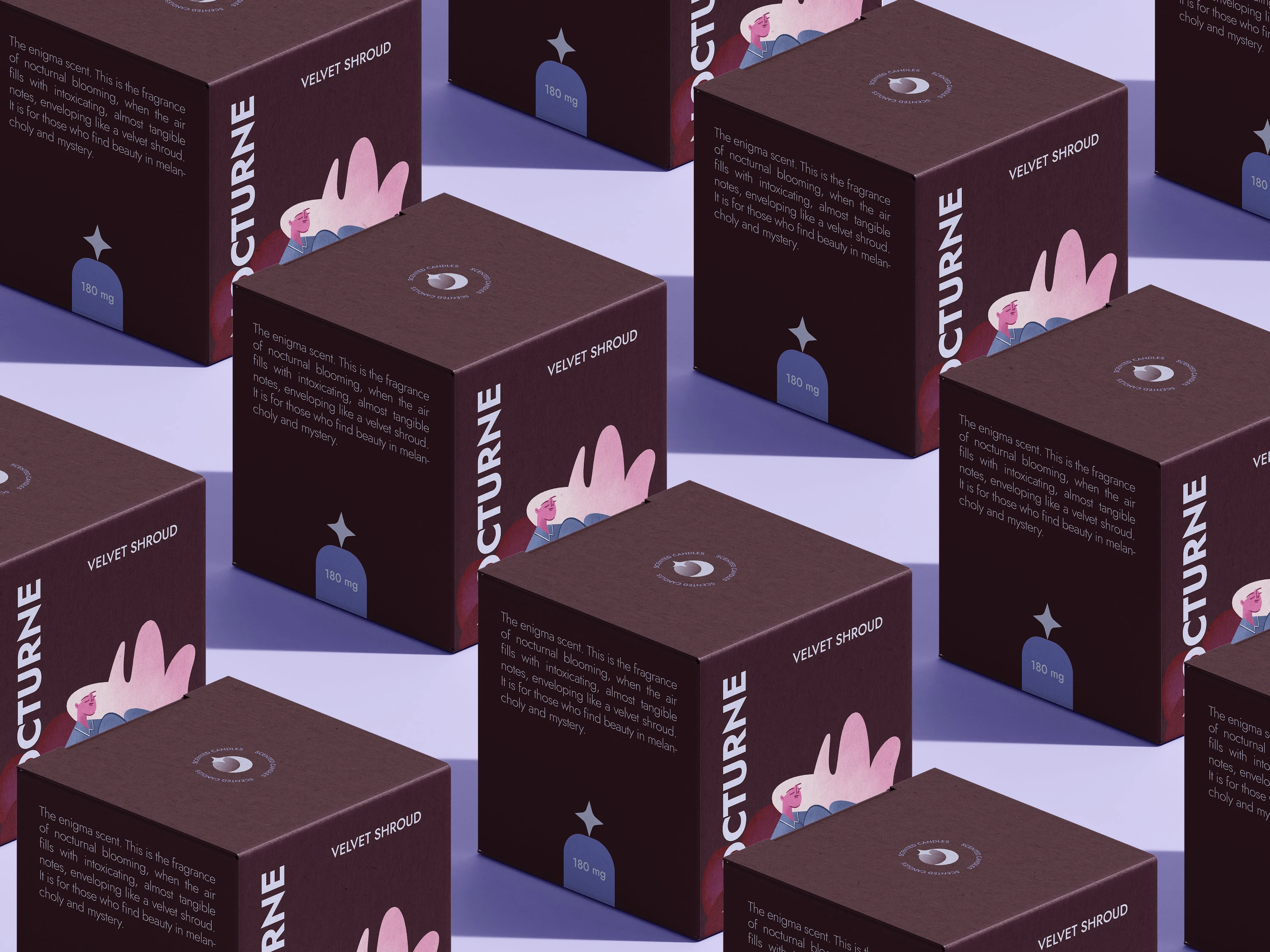 Nocturne \  айдентика и иллюстрации к упаковкам бренда свеч… — Изображение №11 — Брендинг, Иллюстрация на Dprofile