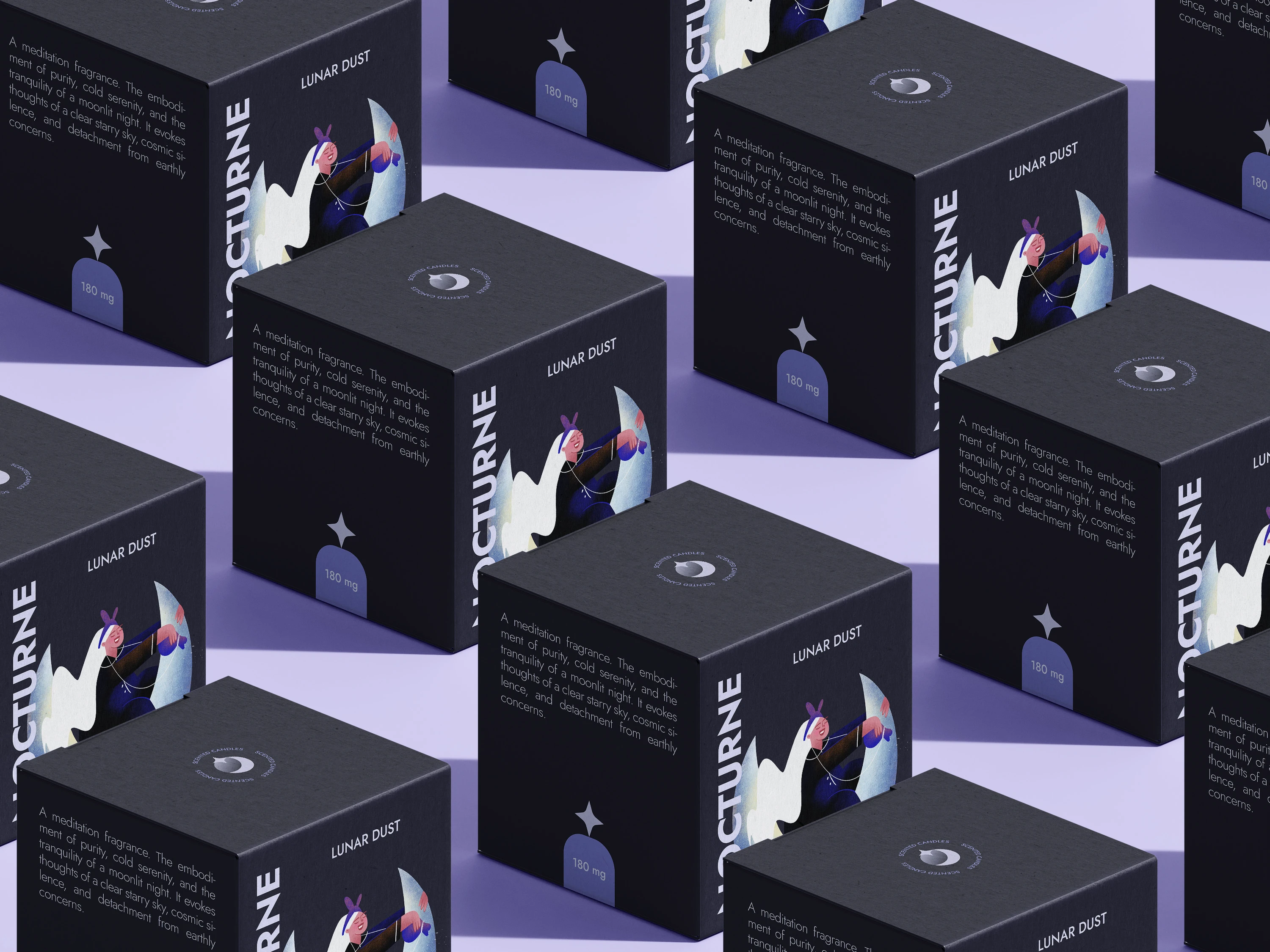 Nocturne \  айдентика и иллюстрации к упаковкам бренда свеч… — Изображение №15 — Брендинг, Иллюстрация на Dprofile