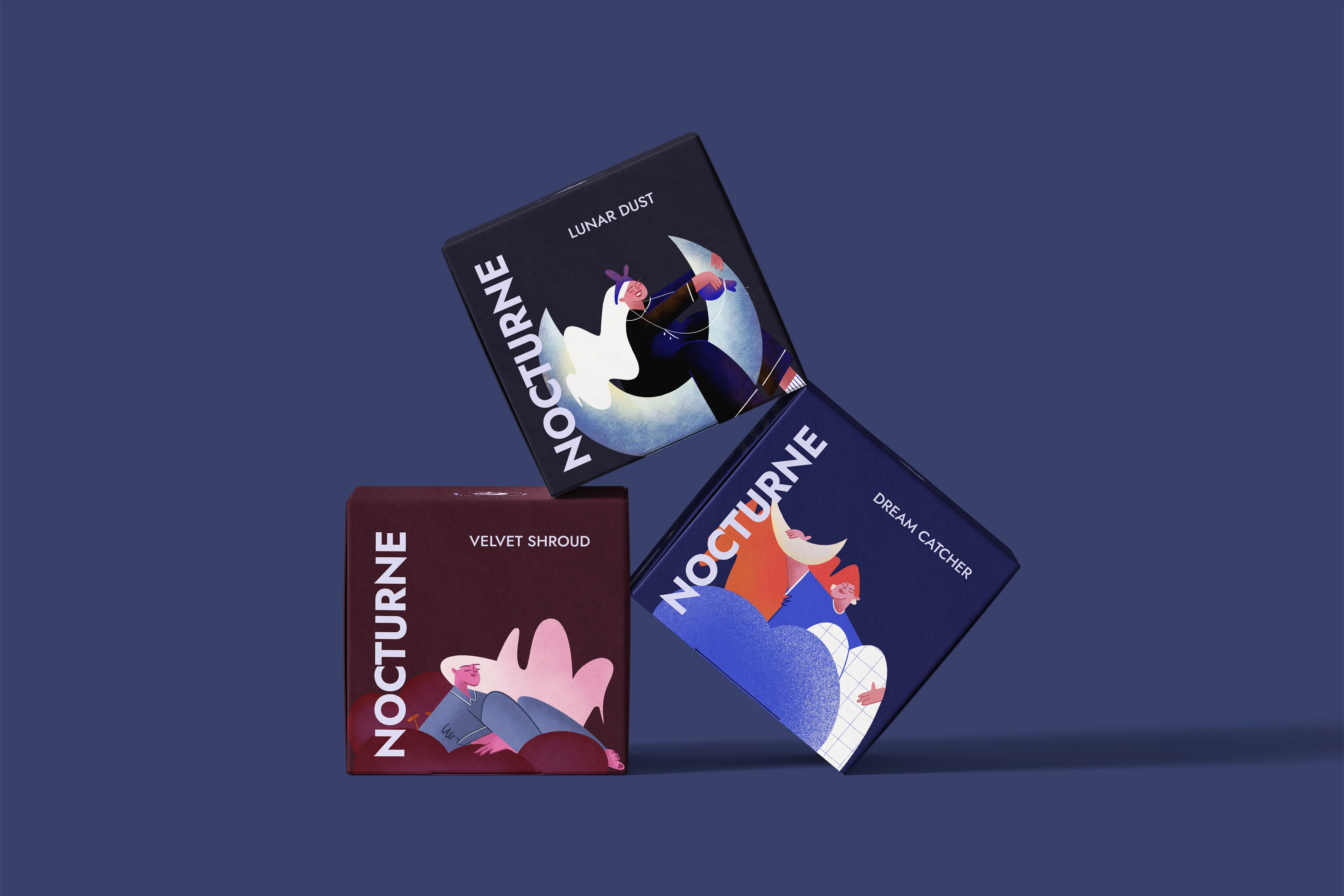 Nocturne \  айдентика и иллюстрации к упаковкам бренда свеч… — Изображение №5 — Брендинг, Иллюстрация на Dprofile