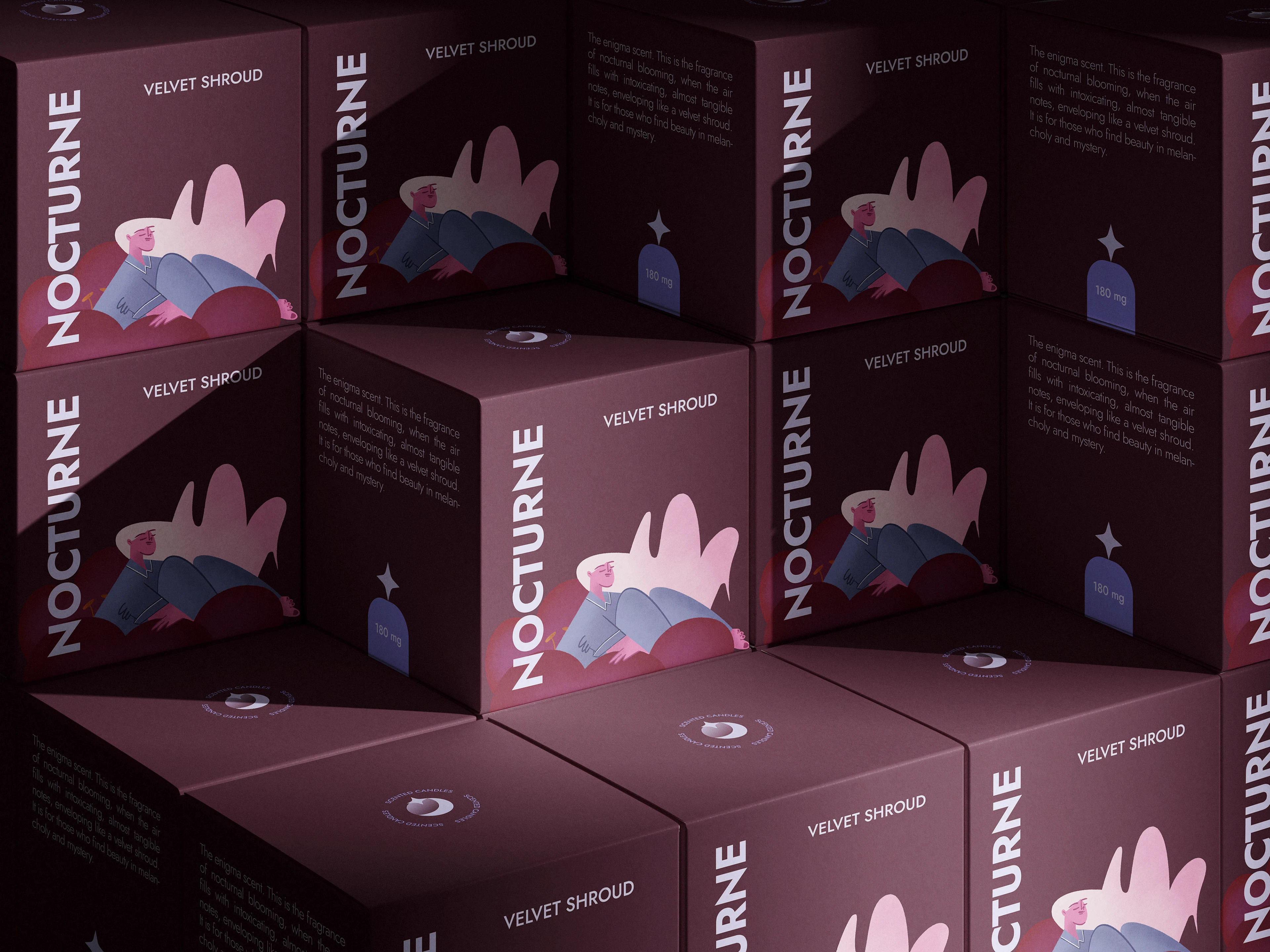 Nocturne \  айдентика и иллюстрации к упаковкам бренда свеч… — Изображение №10 — Брендинг, Иллюстрация на Dprofile