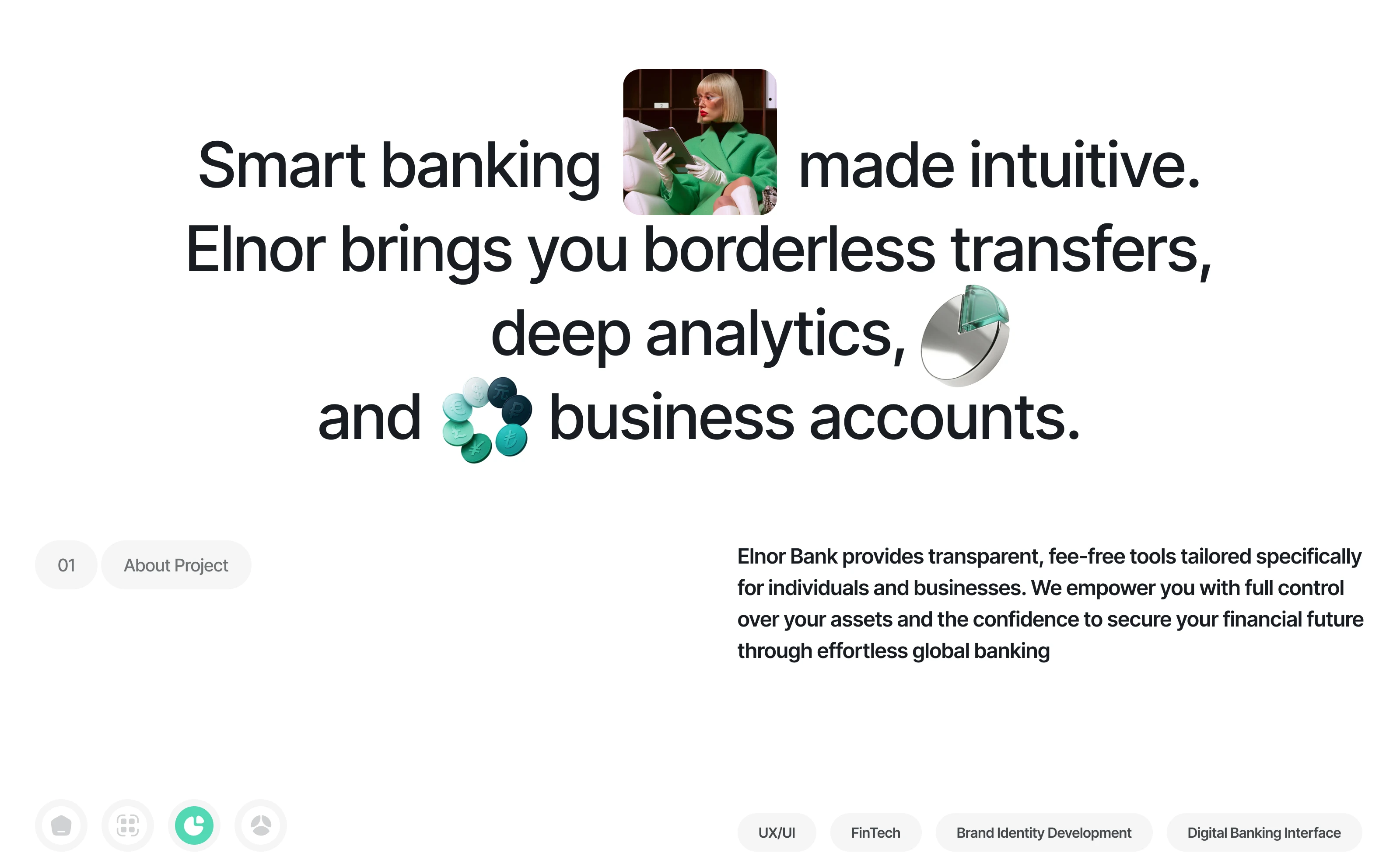 Elnor Bank – Финтех и управление денежными потоками — Изображение №2 — Интерфейсы на Dprofile