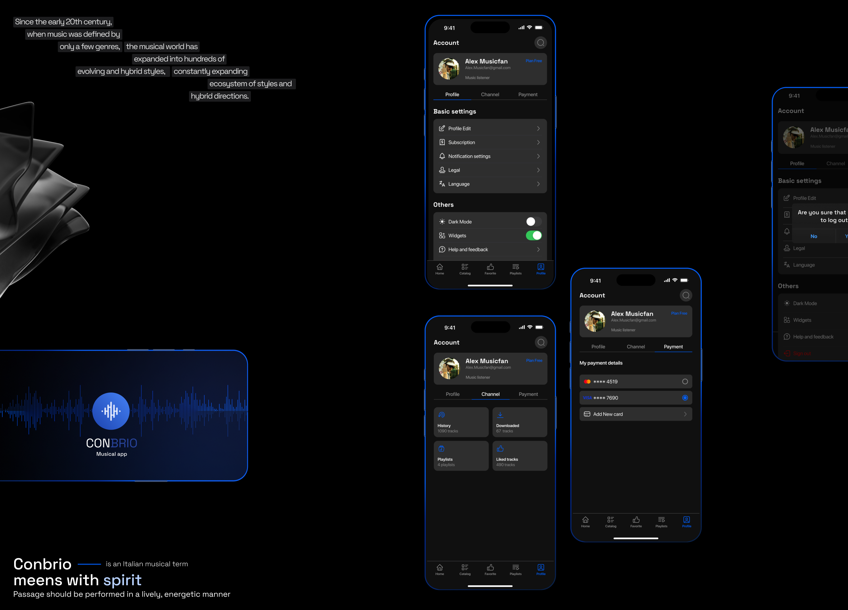 Conbrio Music — Изображение №13 — Интерфейсы на Dprofile