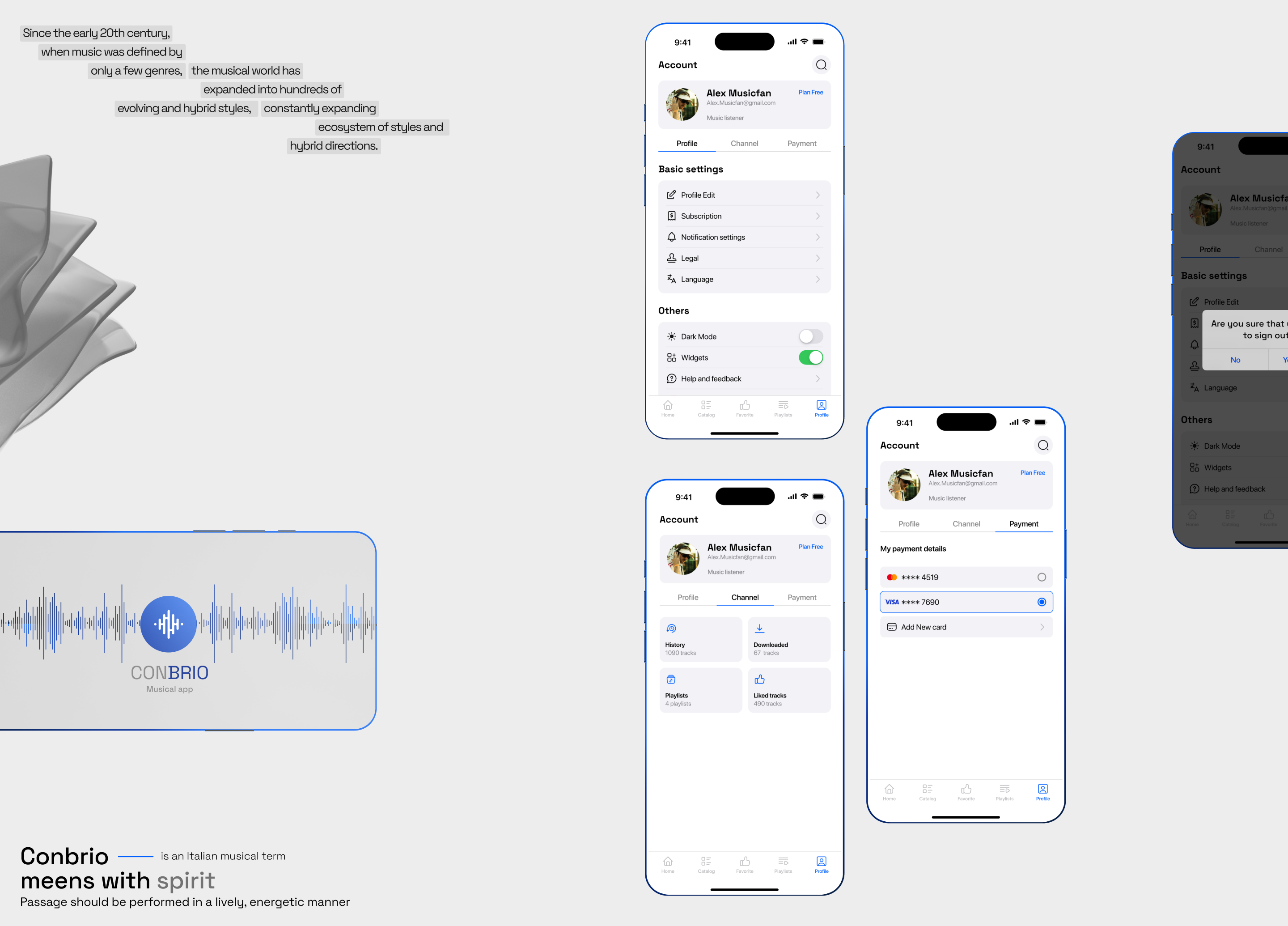 Conbrio Music — Изображение №14 — Интерфейсы на Dprofile