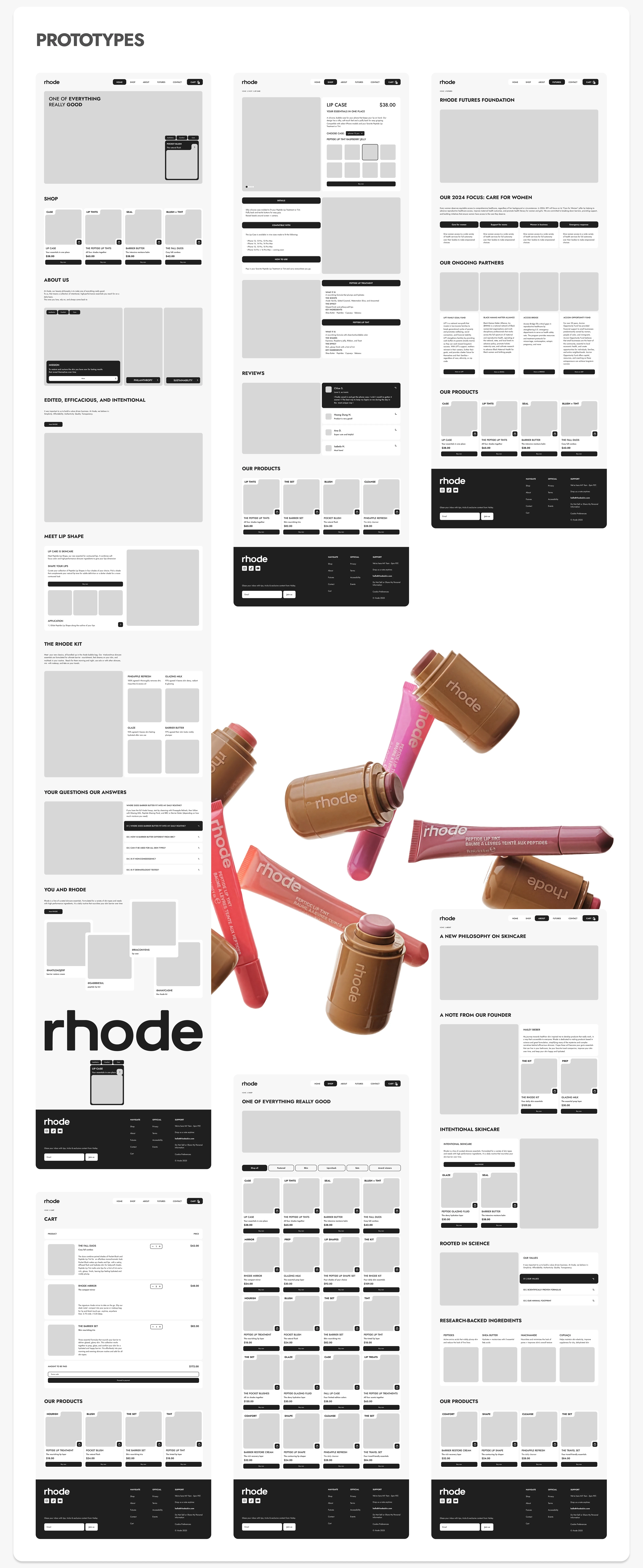 Rhode | Online store of care and decorative cosmetics — Изображение №16 — Интерфейсы на Dprofile
