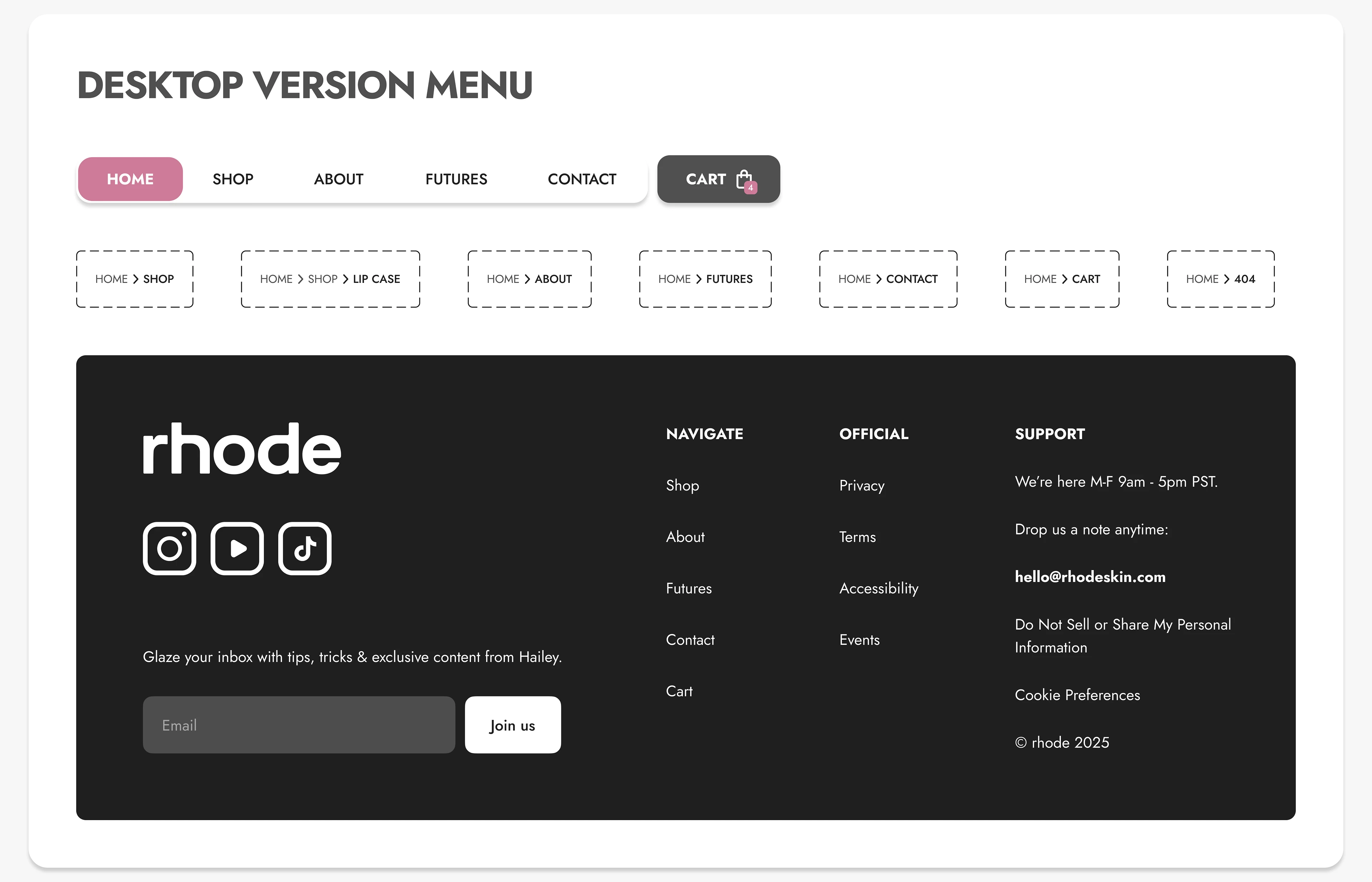 Rhode | Online store of care and decorative cosmetics — Изображение №12 — Интерфейсы на Dprofile