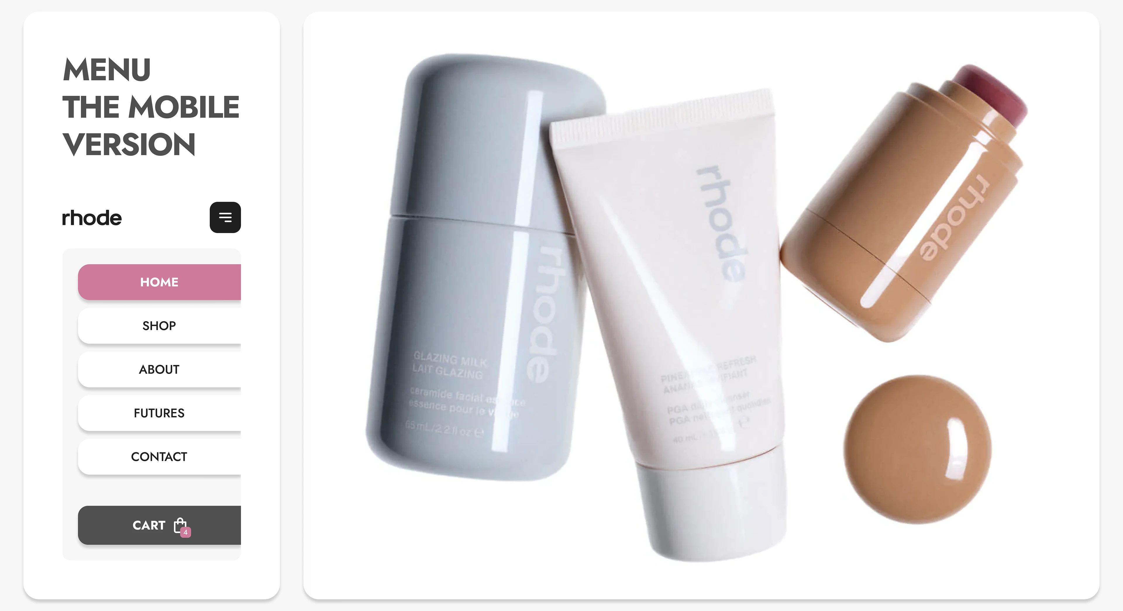 Rhode | Online store of care and decorative cosmetics — Изображение №13 — Интерфейсы на Dprofile