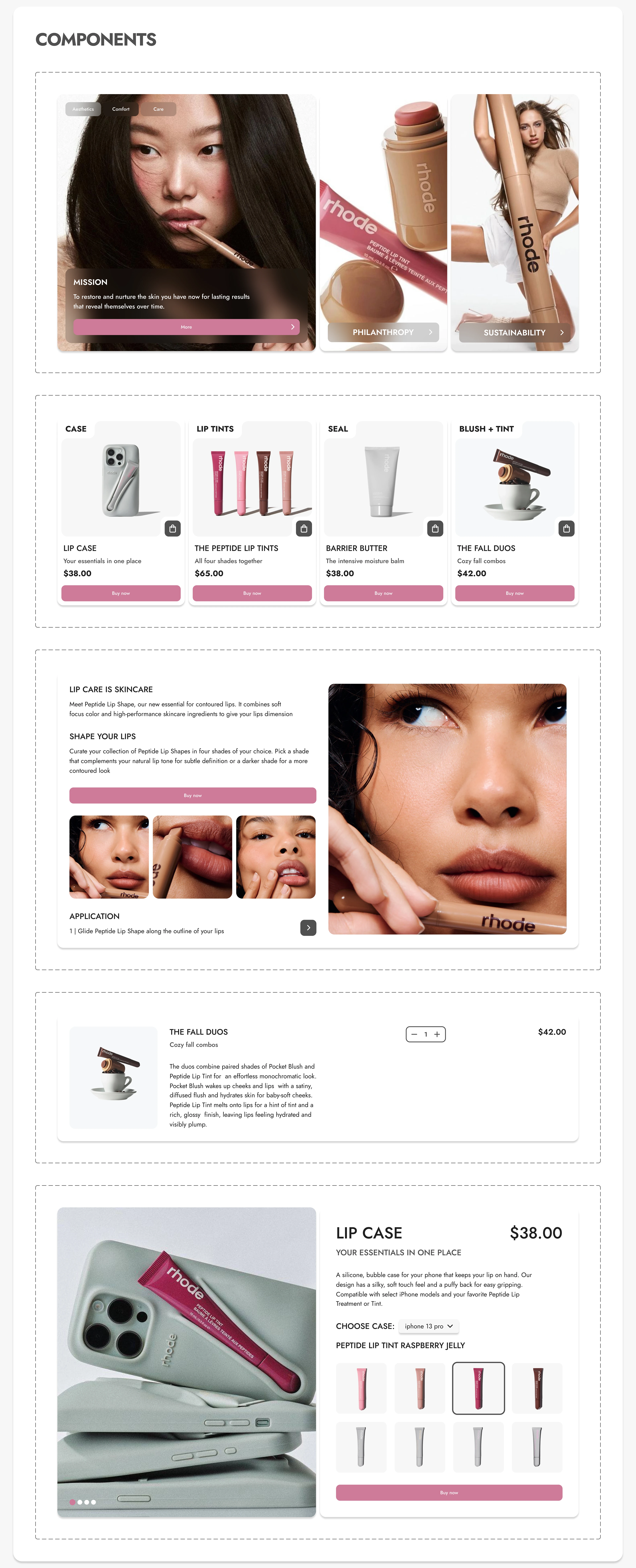 Rhode | Online store of care and decorative cosmetics — Изображение №10 — Интерфейсы на Dprofile