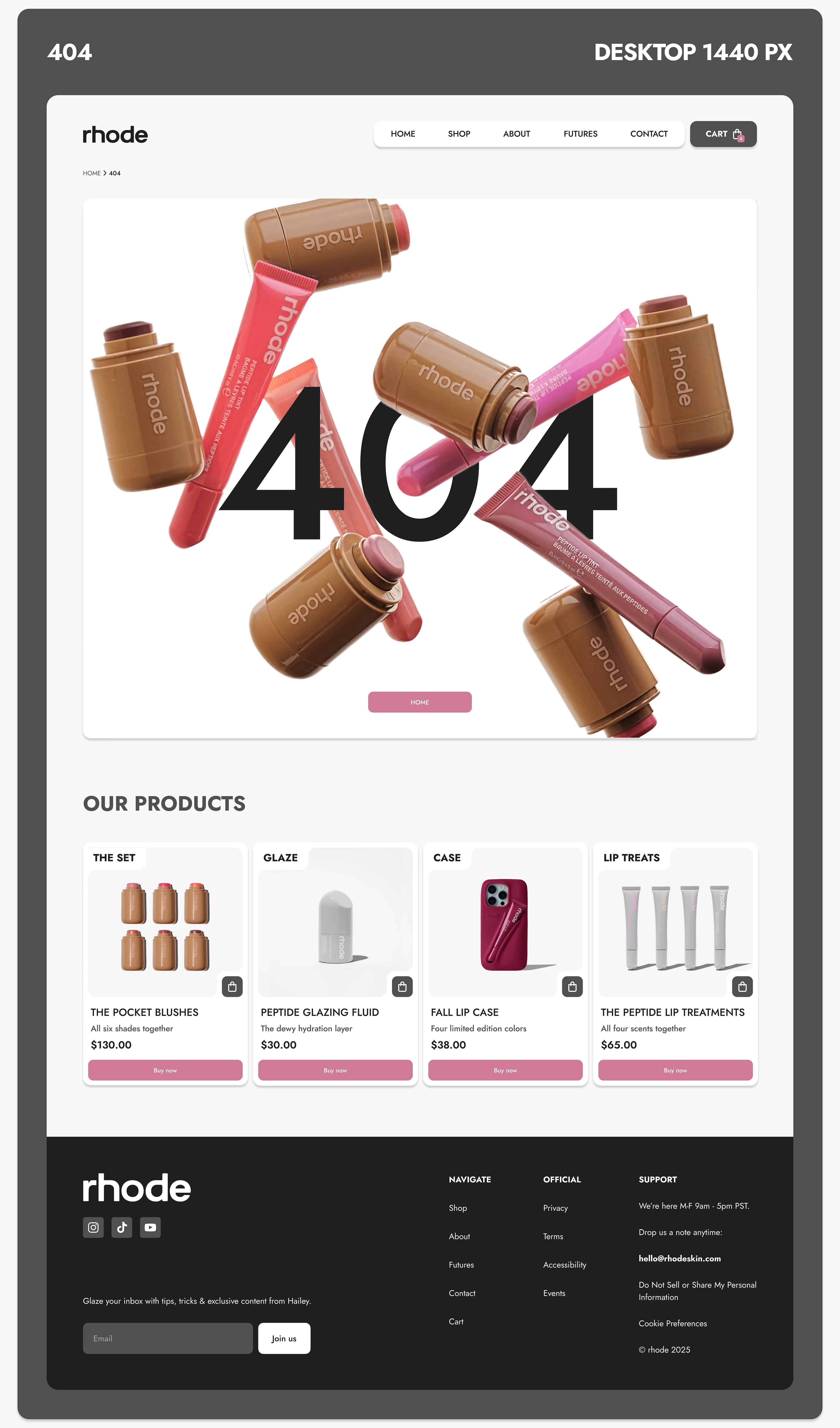 Rhode | Online store of care and decorative cosmetics — Изображение №22 — Интерфейсы на Dprofile