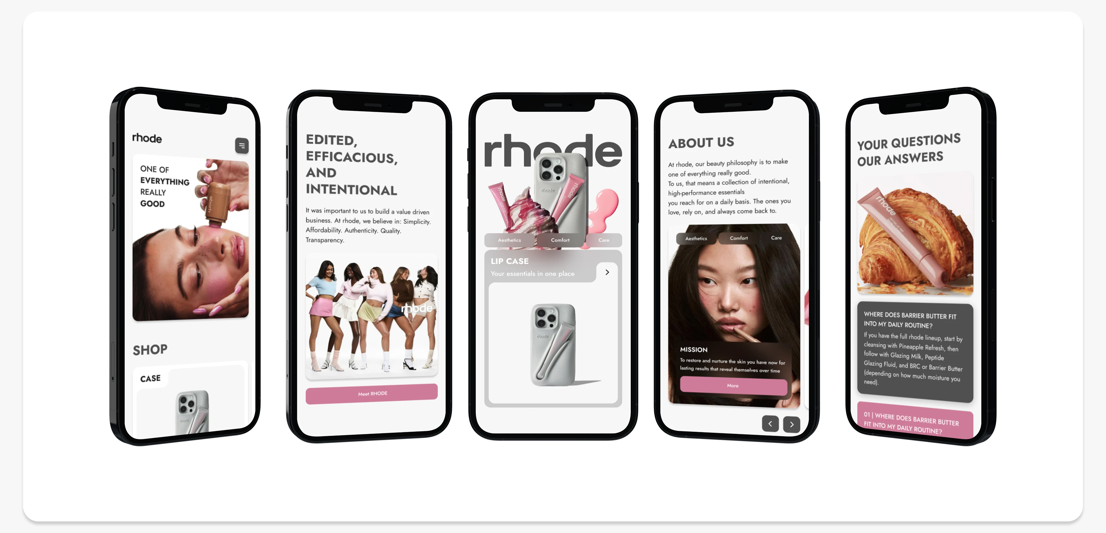 Rhode | Online store of care and decorative cosmetics — Изображение №19 — Интерфейсы на Dprofile