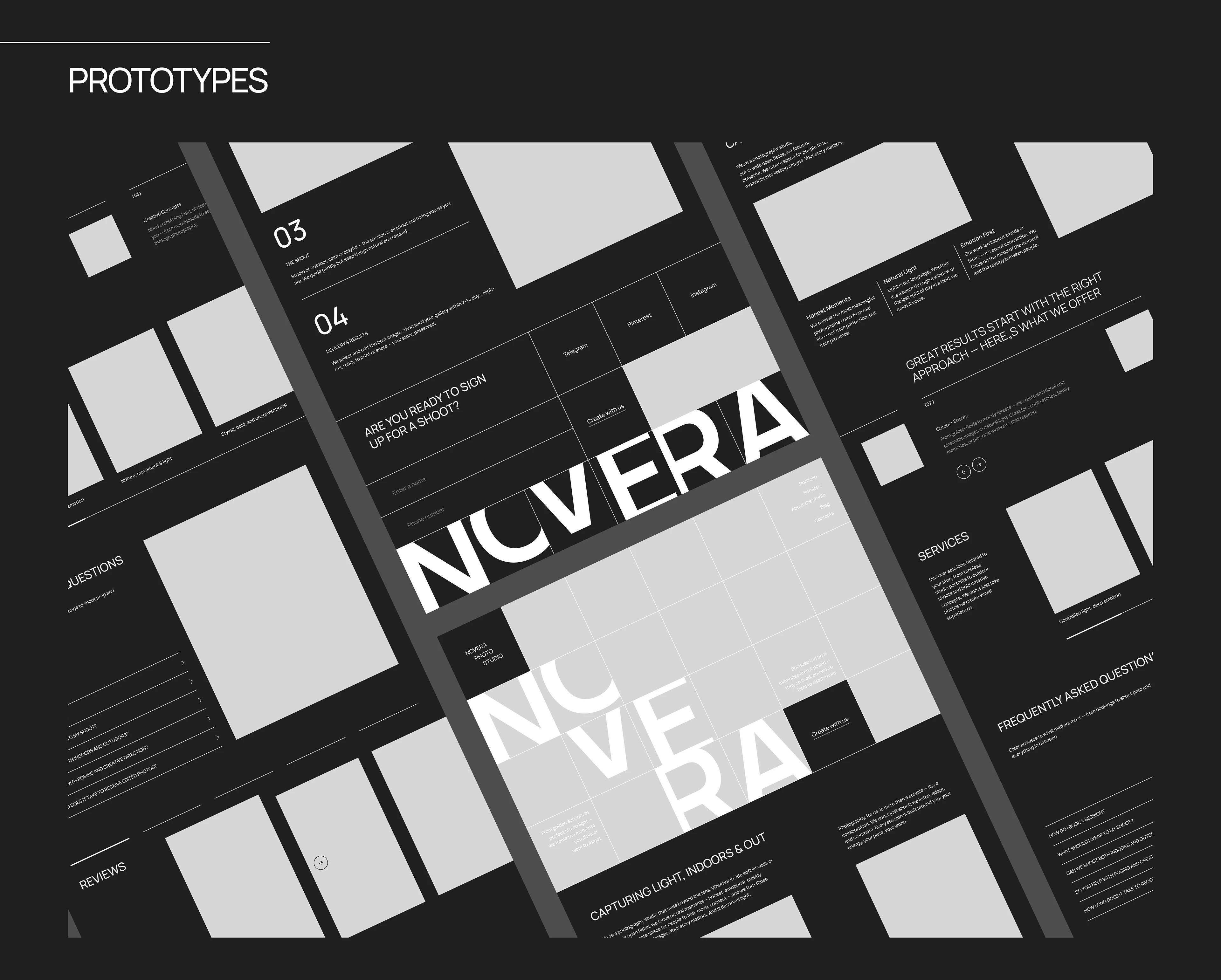 Novera | Photo studio website — Изображение №7 — Интерфейсы на Dprofile