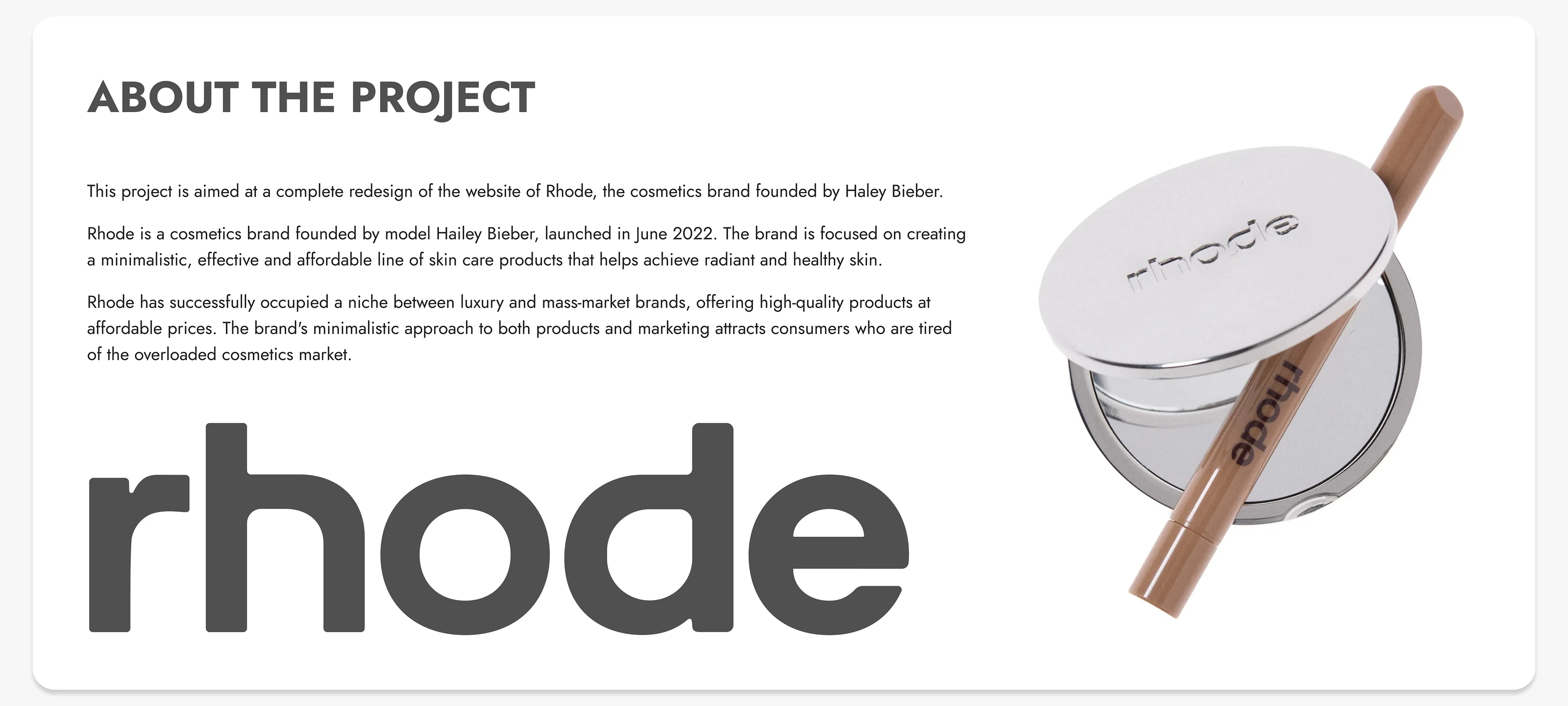 Rhode | Online store of care and decorative cosmetics — Изображение №2 — Интерфейсы на Dprofile