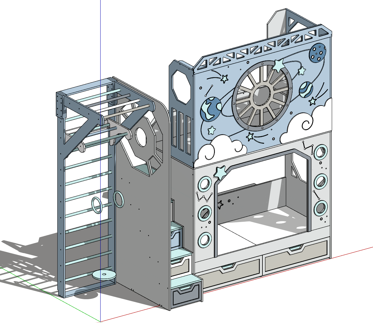 Детская мебель из фанеры. — Изображение №26 — 3D, Промдизайн на Dprofile
