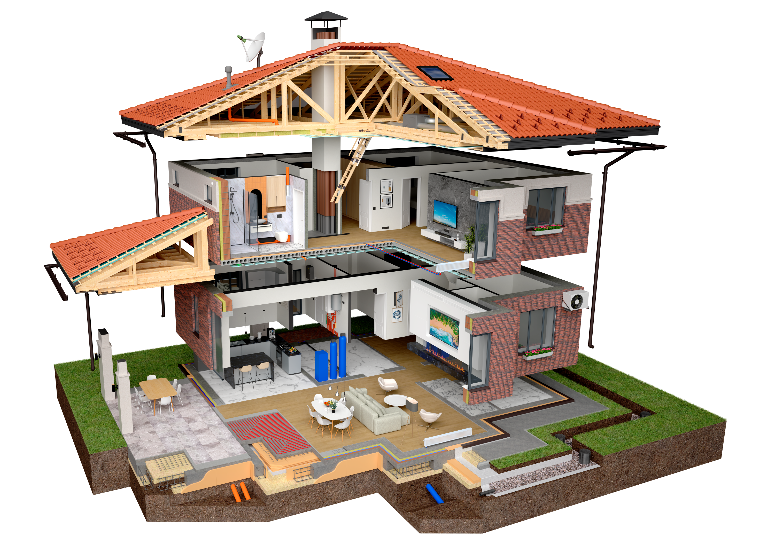 Дом в разрезе. — Изображение №1 — 3D на Dprofile