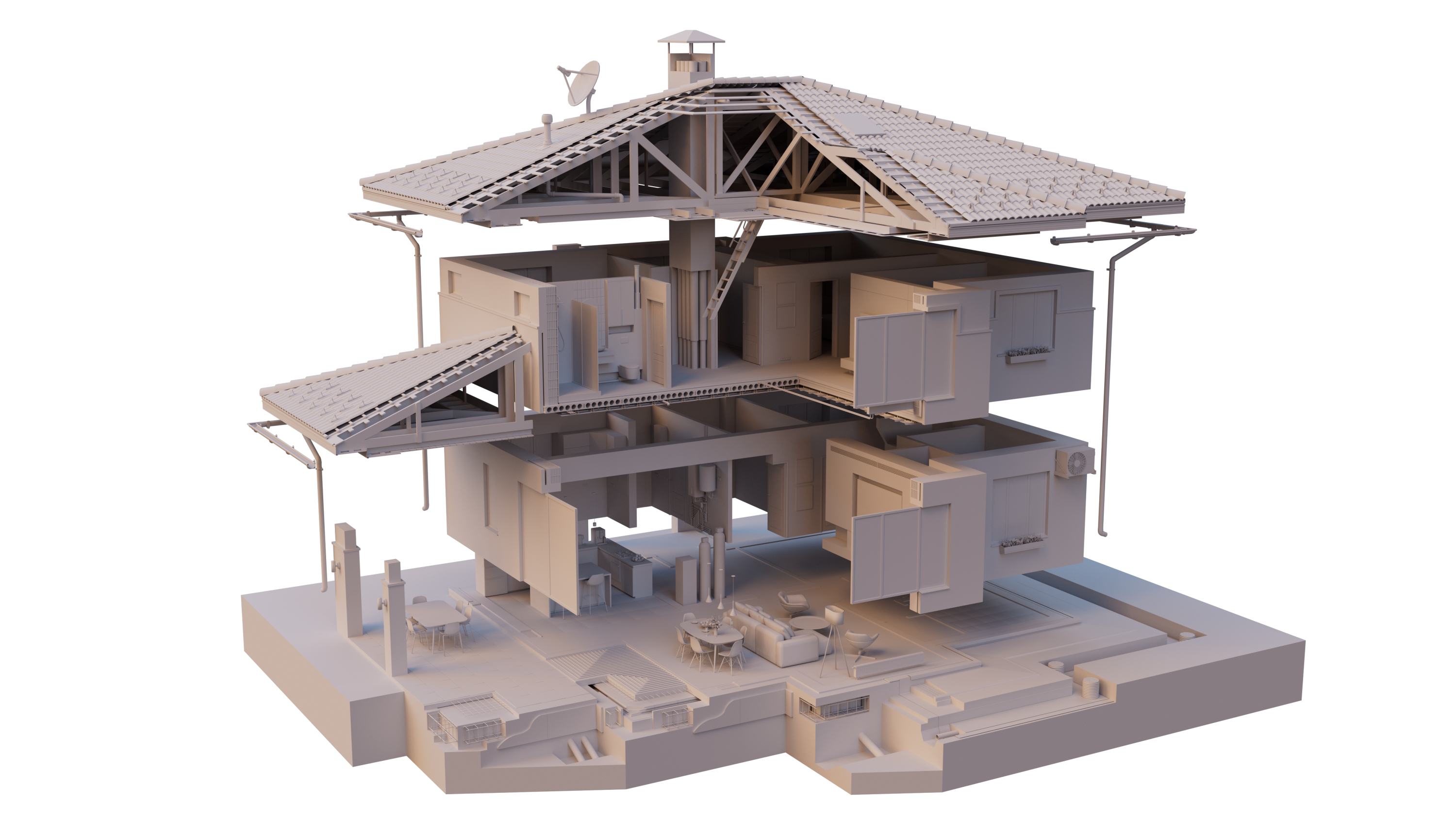 Дом в разрезе. — Изображение №2 — 3D на Dprofile