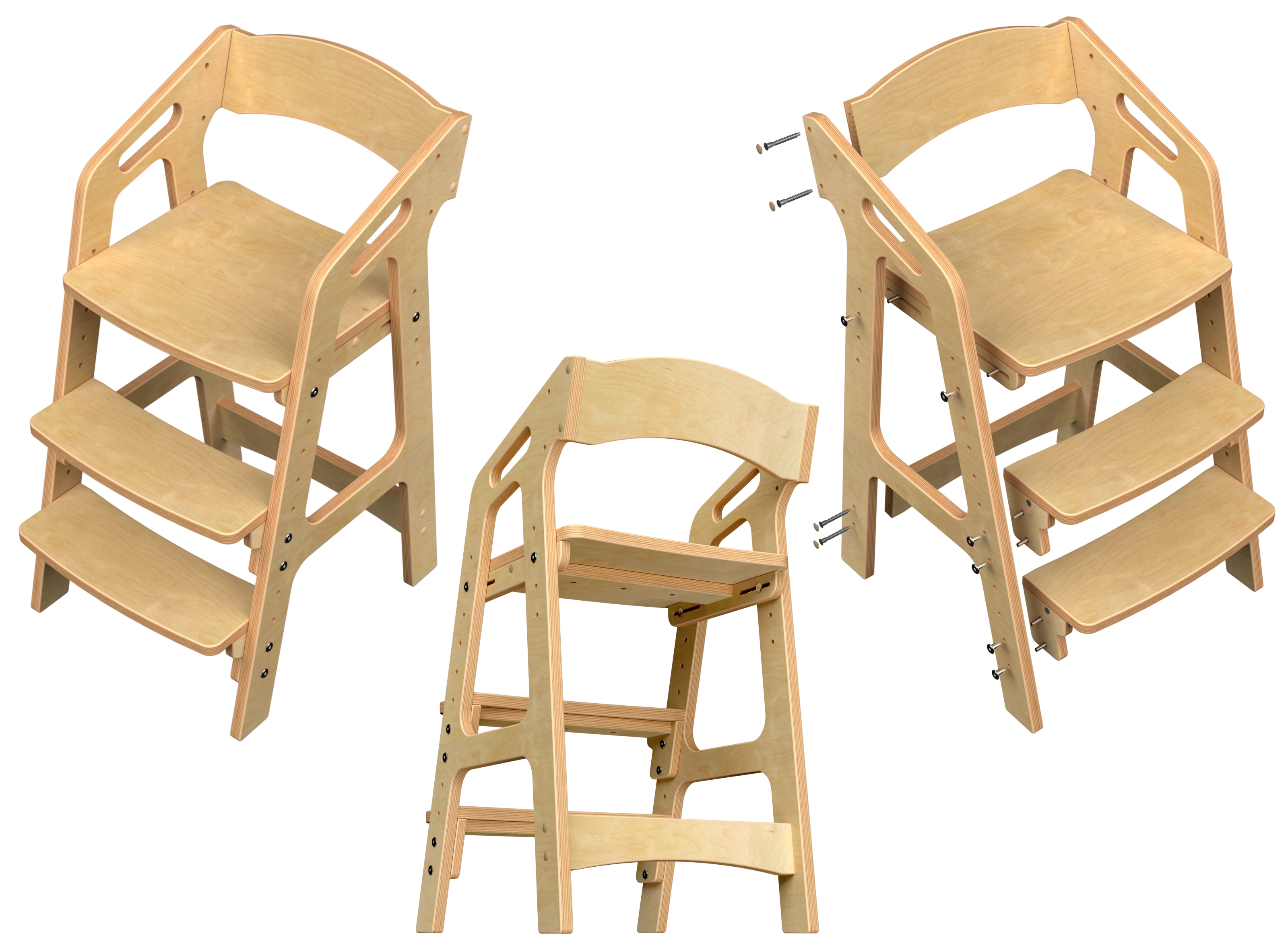 Проект. Растущий стул для детей. — Изображение №2 — 3D на Dprofile