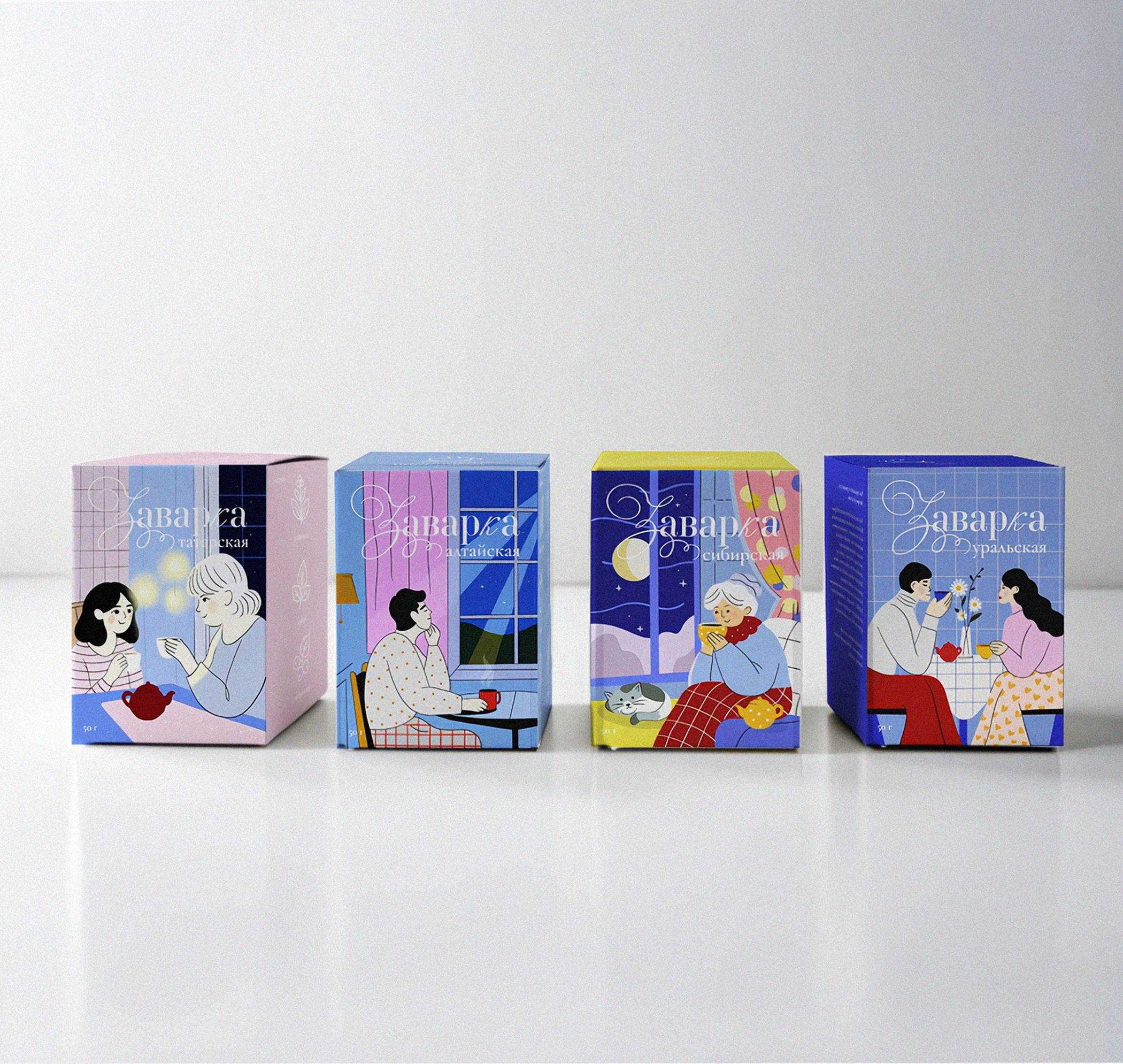 Tea Packaging design - Упаковка для чая — Изображение №13 — Брендинг, Иллюстрация на Dprofile