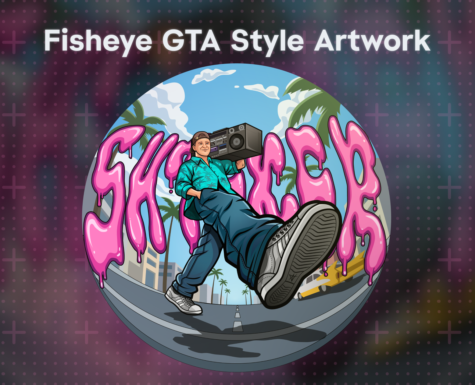 Fisheye GTA Style Artwork — Иллюстрация на Dprofile