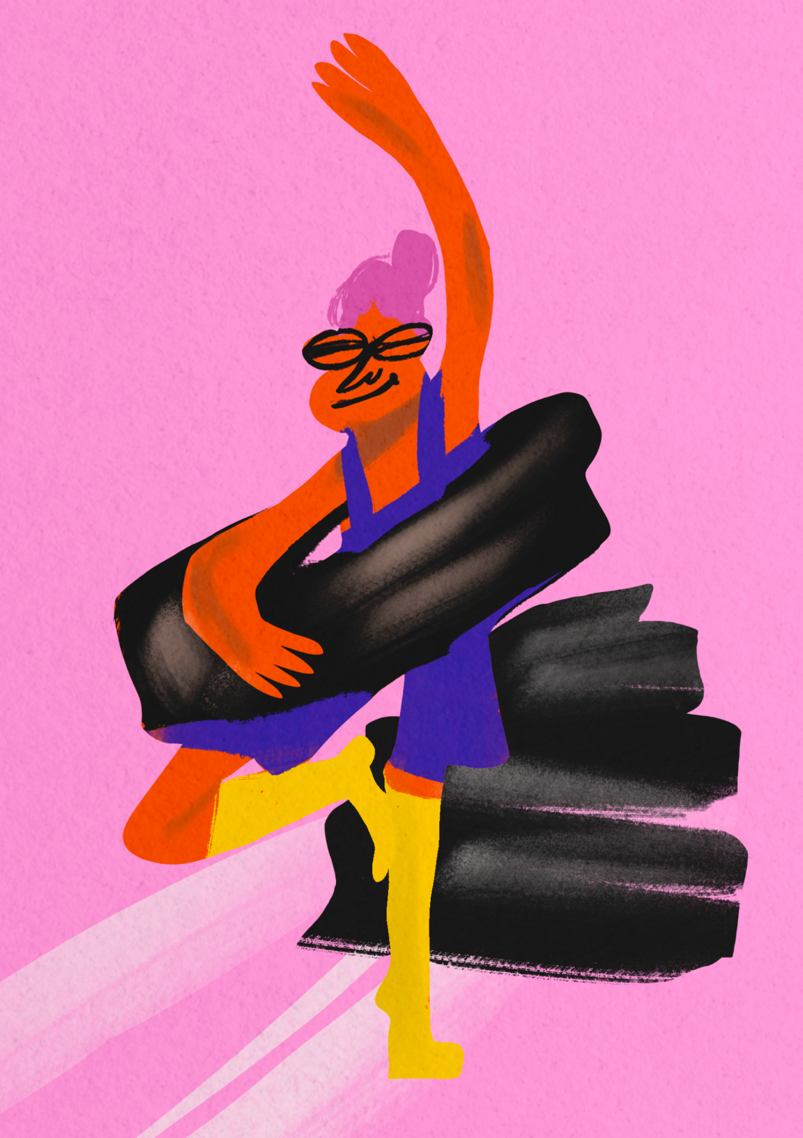 Сезон танцев в ОАО «Автосервис» 24/7 — Изображение №2 — Брендинг, Иллюстрация на Dprofile