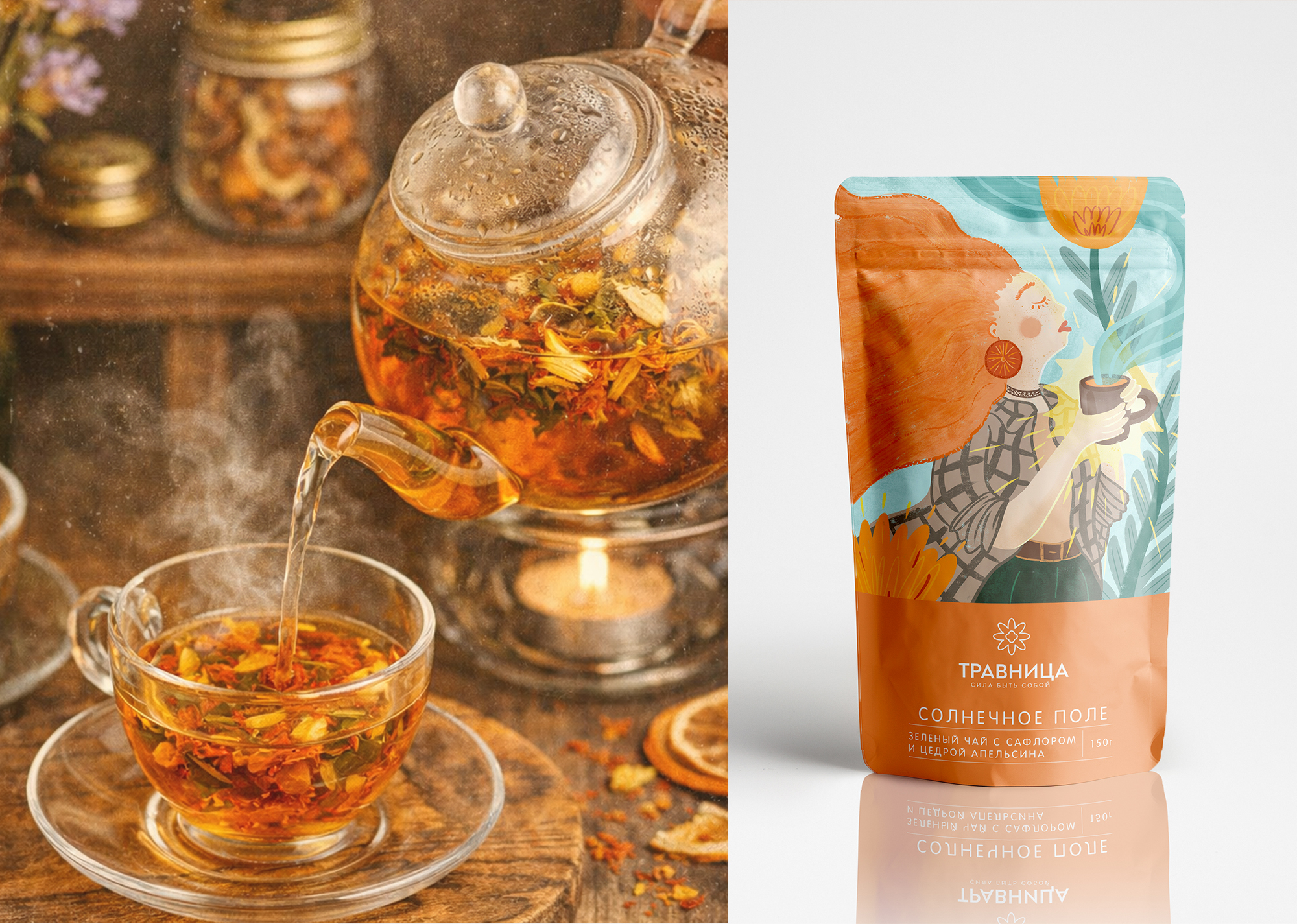 Дизайн упаковки чая ТРАВНИЦА — Изображение №6 — Брендинг, Иллюстрация на Dprofile