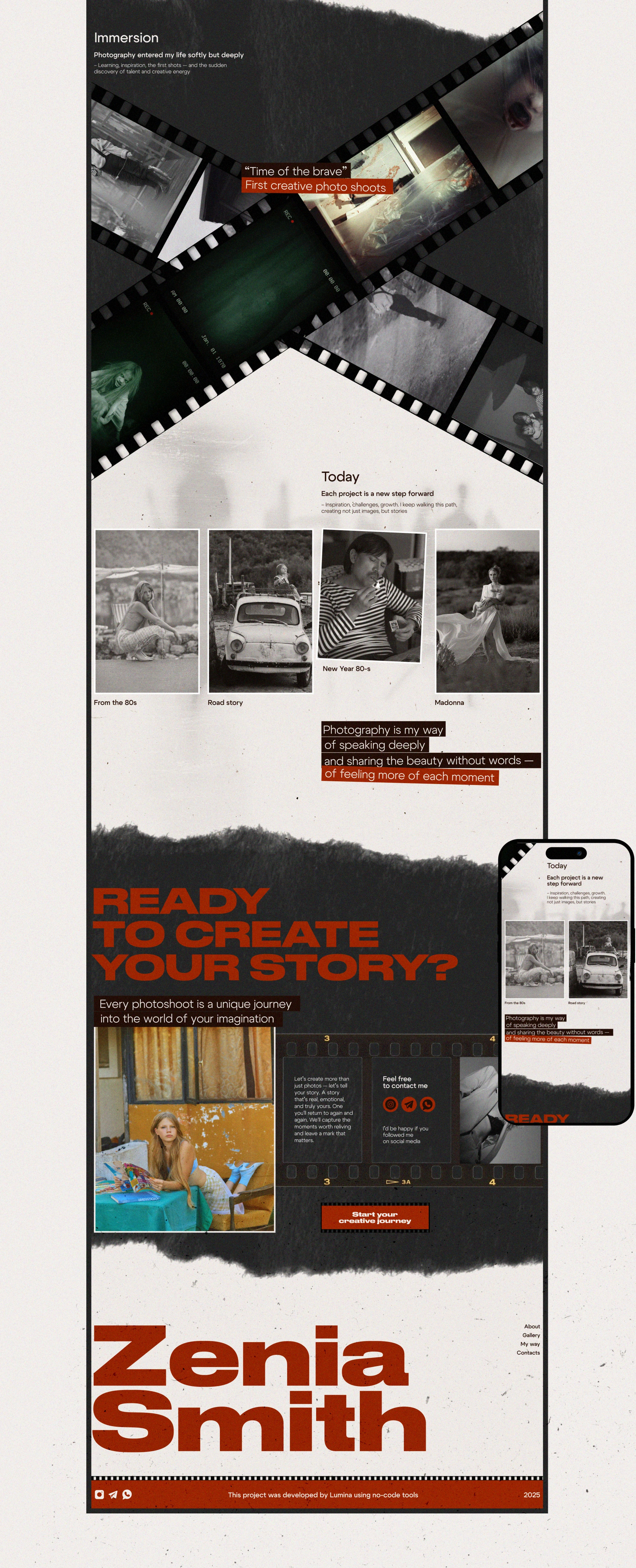 Сайт портфолио для фотографа — Изображение №10 — Интерфейсы, Анимация на Dprofile