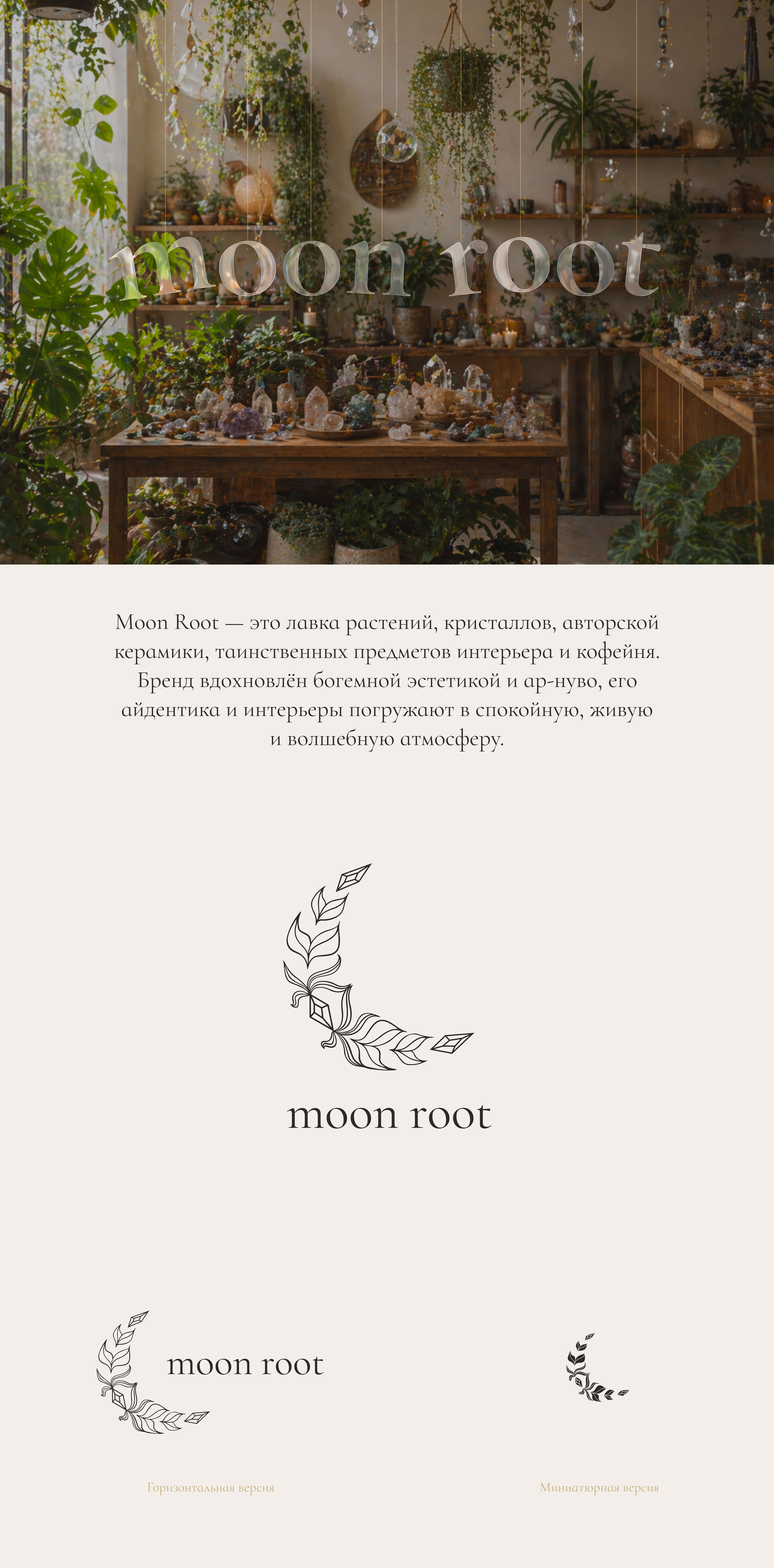 Айдентика бренда Moon Root — Изображение №1 — Брендинг на Dprofile