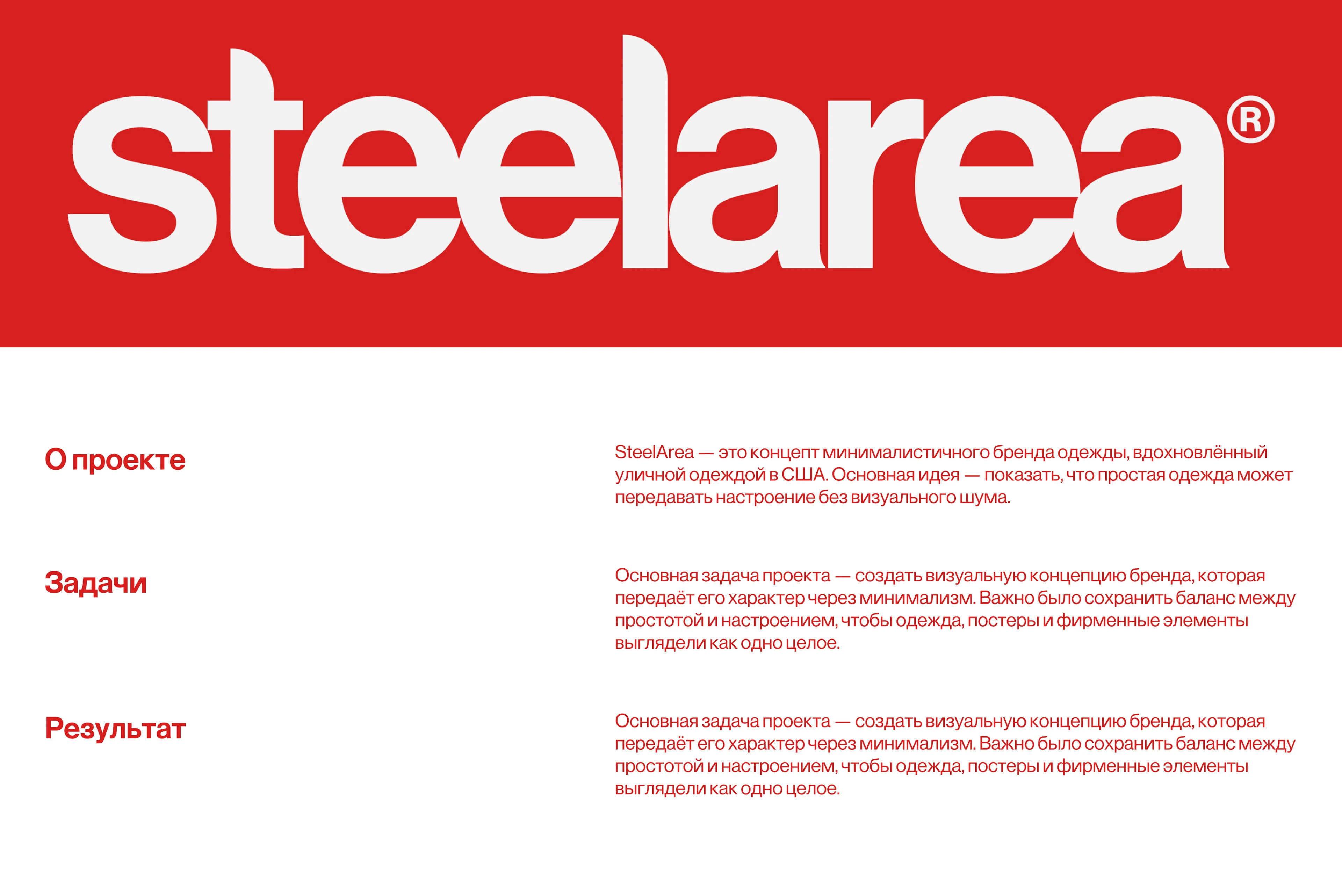 STEELAREA® | Clothing brand identity — Изображение №2 — Брендинг на Dprofile