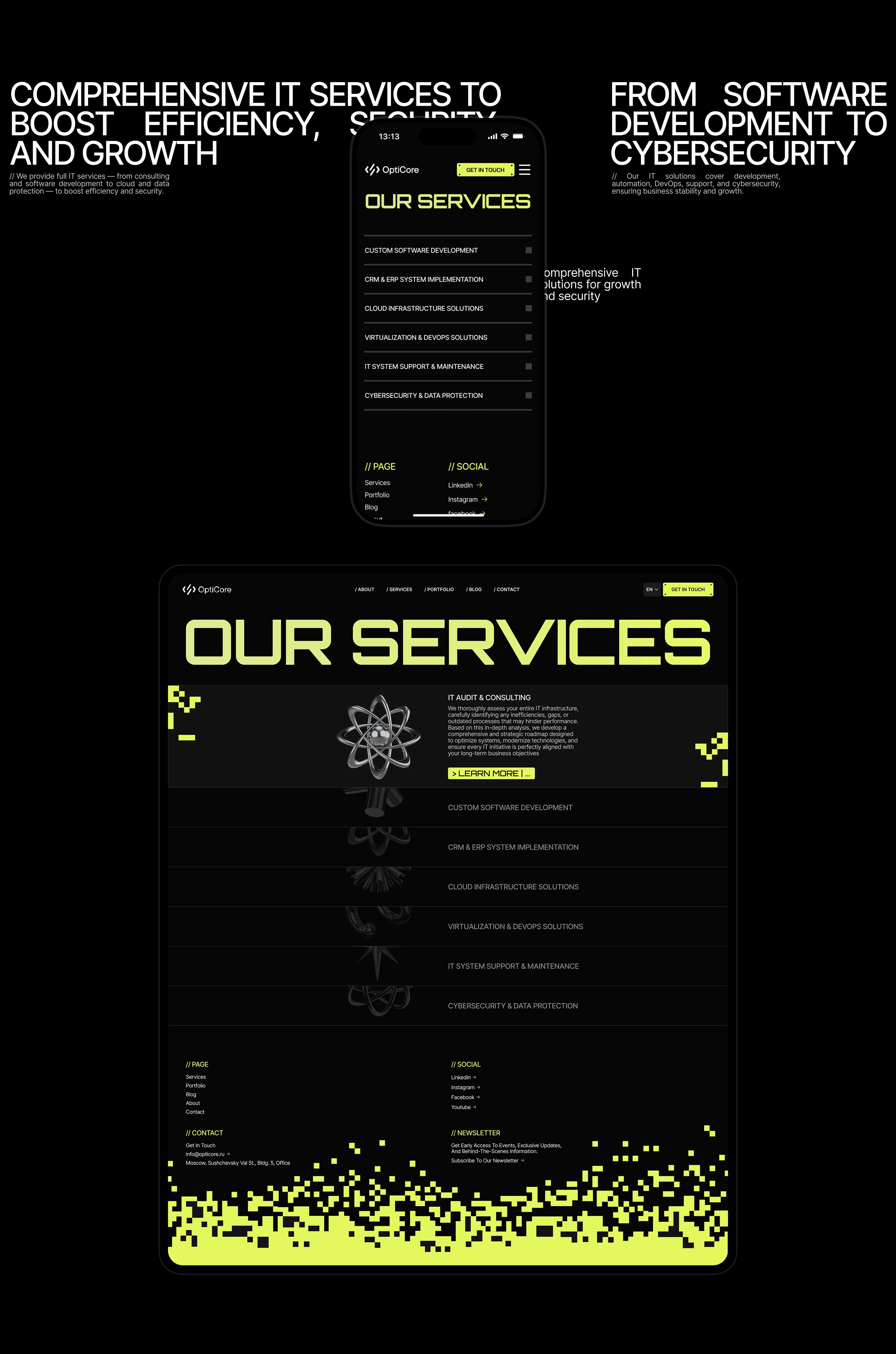 OptiCore | Corporate Website — Изображение №12 — Интерфейсы, Брендинг на Dprofile