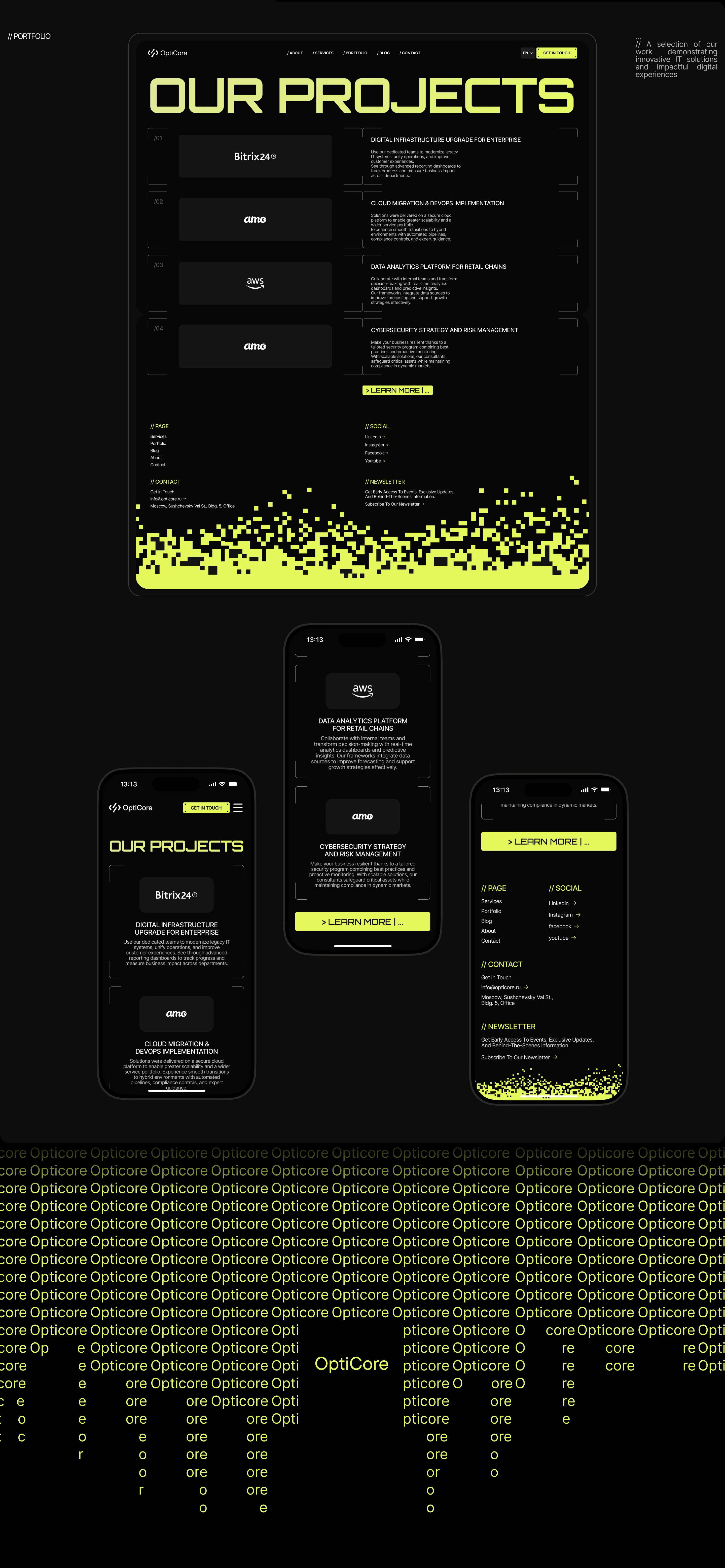 OptiCore | Corporate Website — Изображение №9 — Интерфейсы, Брендинг на Dprofile