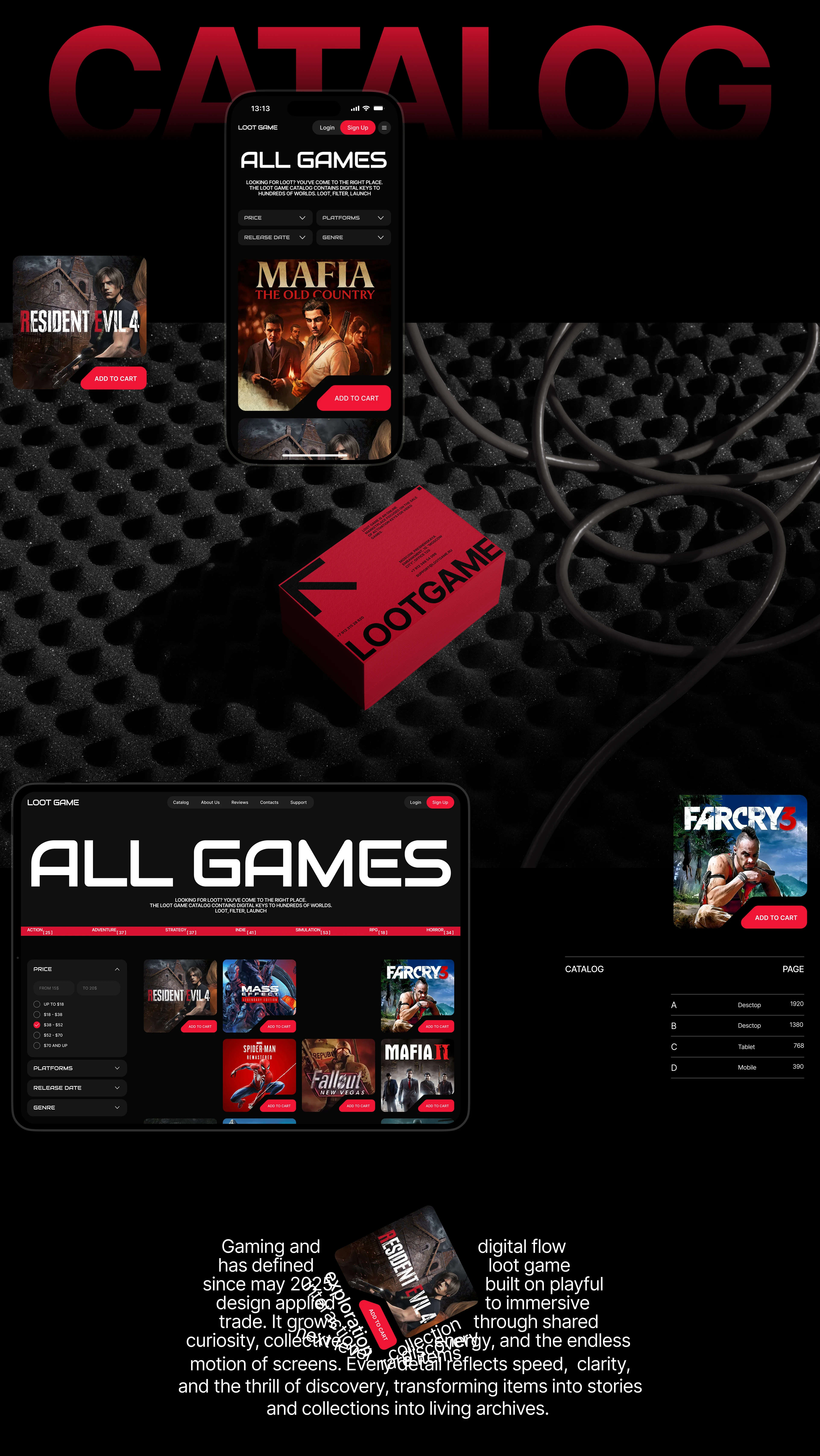LootGame | E-commerce — Изображение №6 — Интерфейсы на Dprofile