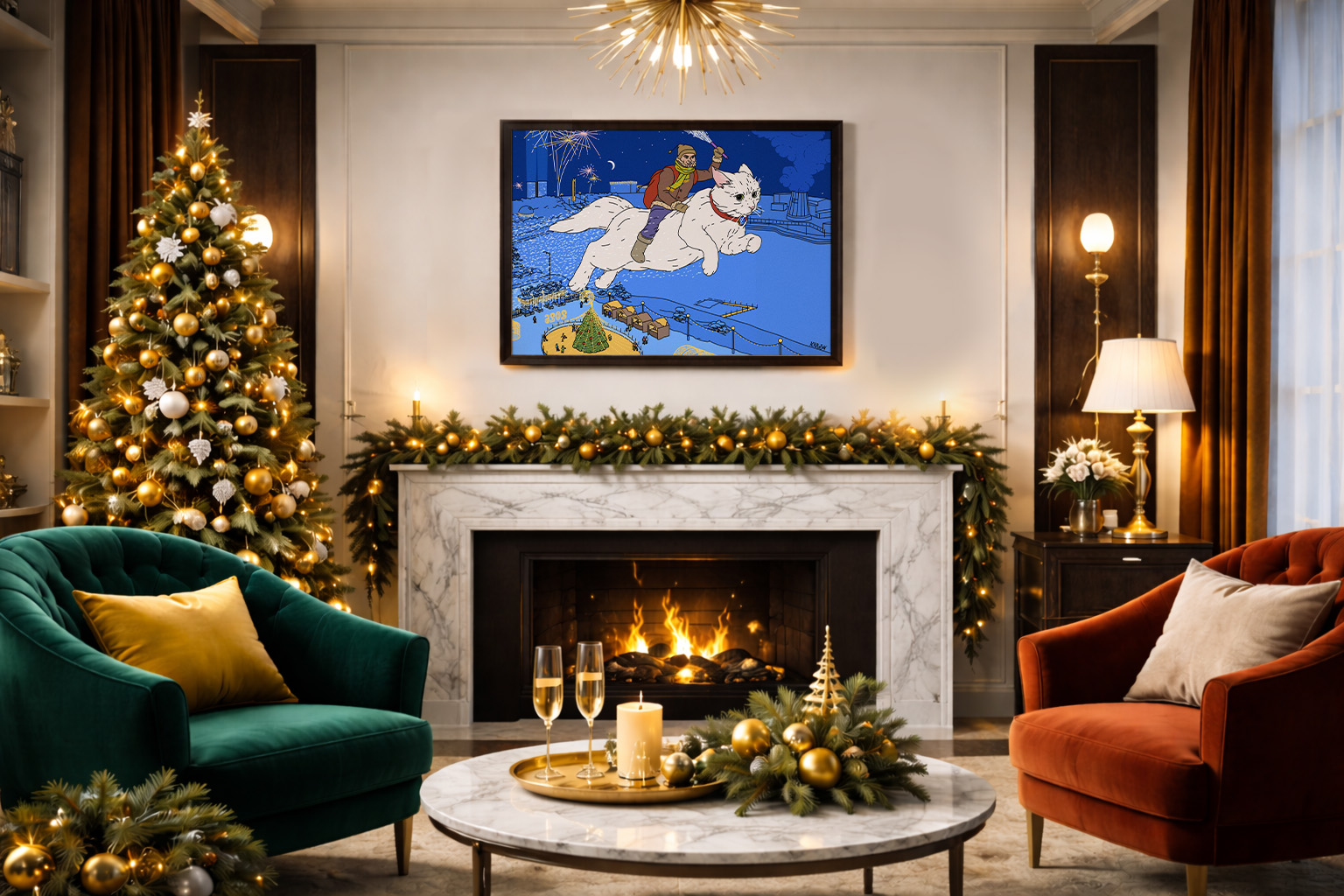 Новогодние принты 2024–2026 — Изображение №9 — Иллюстрация на Dprofile