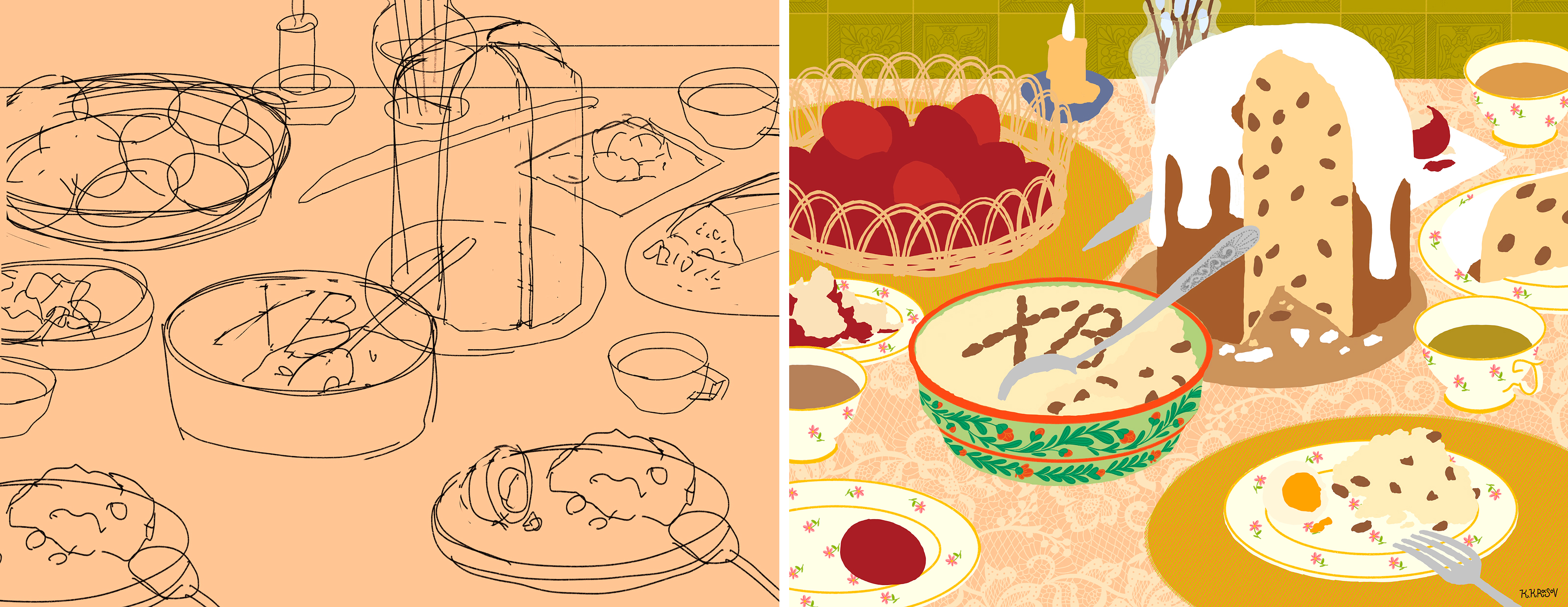 ХВ — пасхальная открытка — Изображение №4 — Иллюстрация, Графика на Dprofile