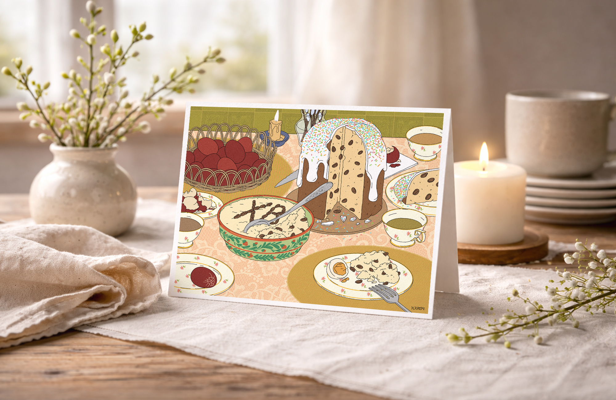 ХВ — пасхальная открытка — Изображение №2 — Иллюстрация, Графика на Dprofile