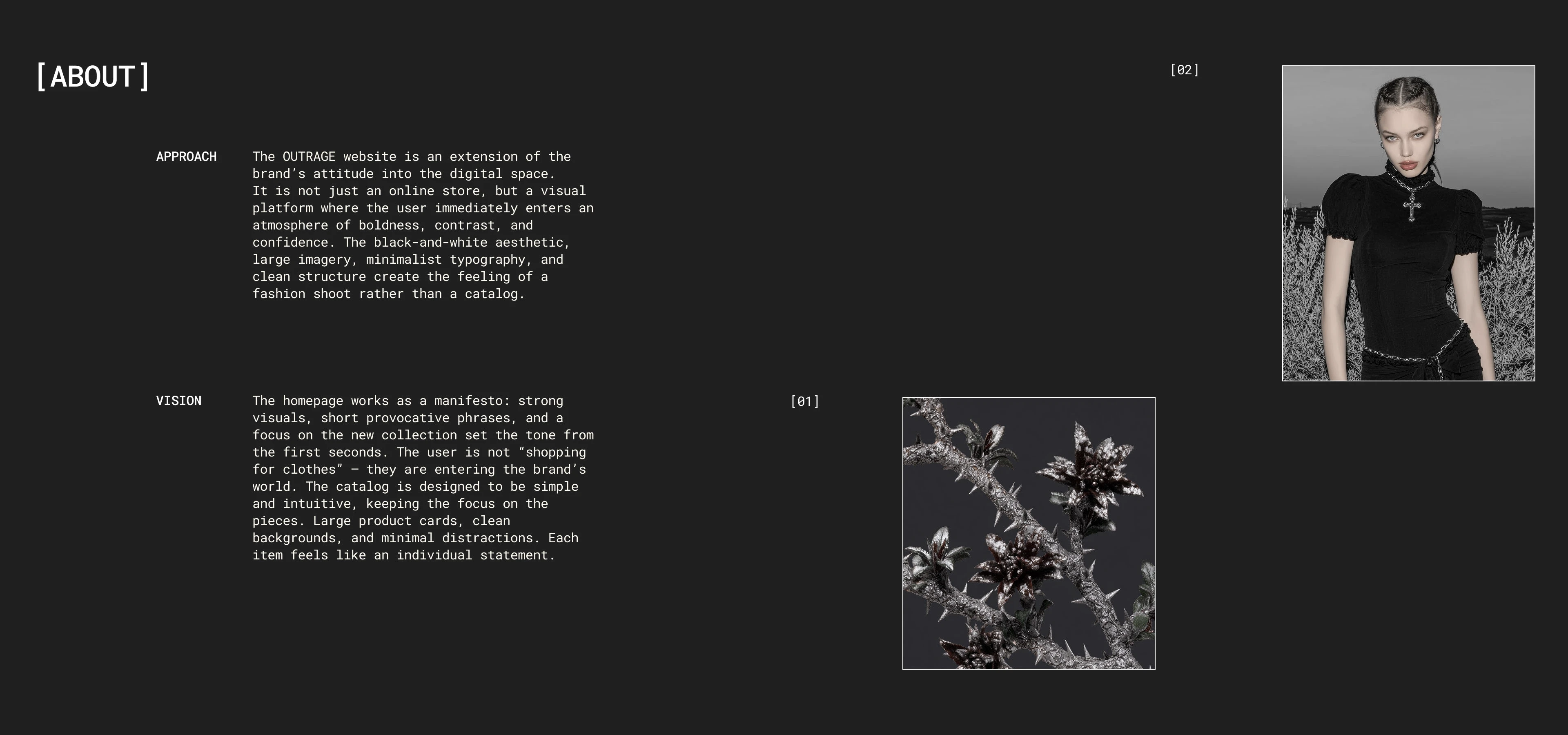 OUTRAGE / website for clothing store — Изображение №2 — Интерфейсы на Dprofile