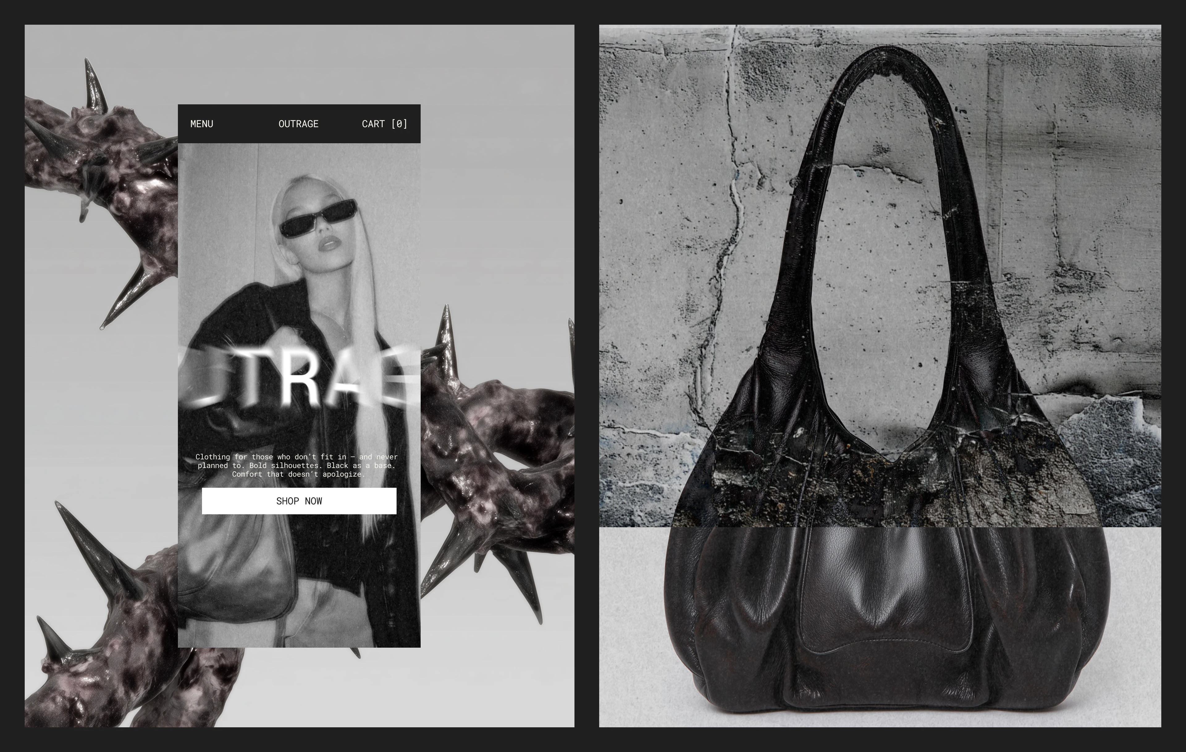 OUTRAGE / website for clothing store — Изображение №5 — Интерфейсы на Dprofile