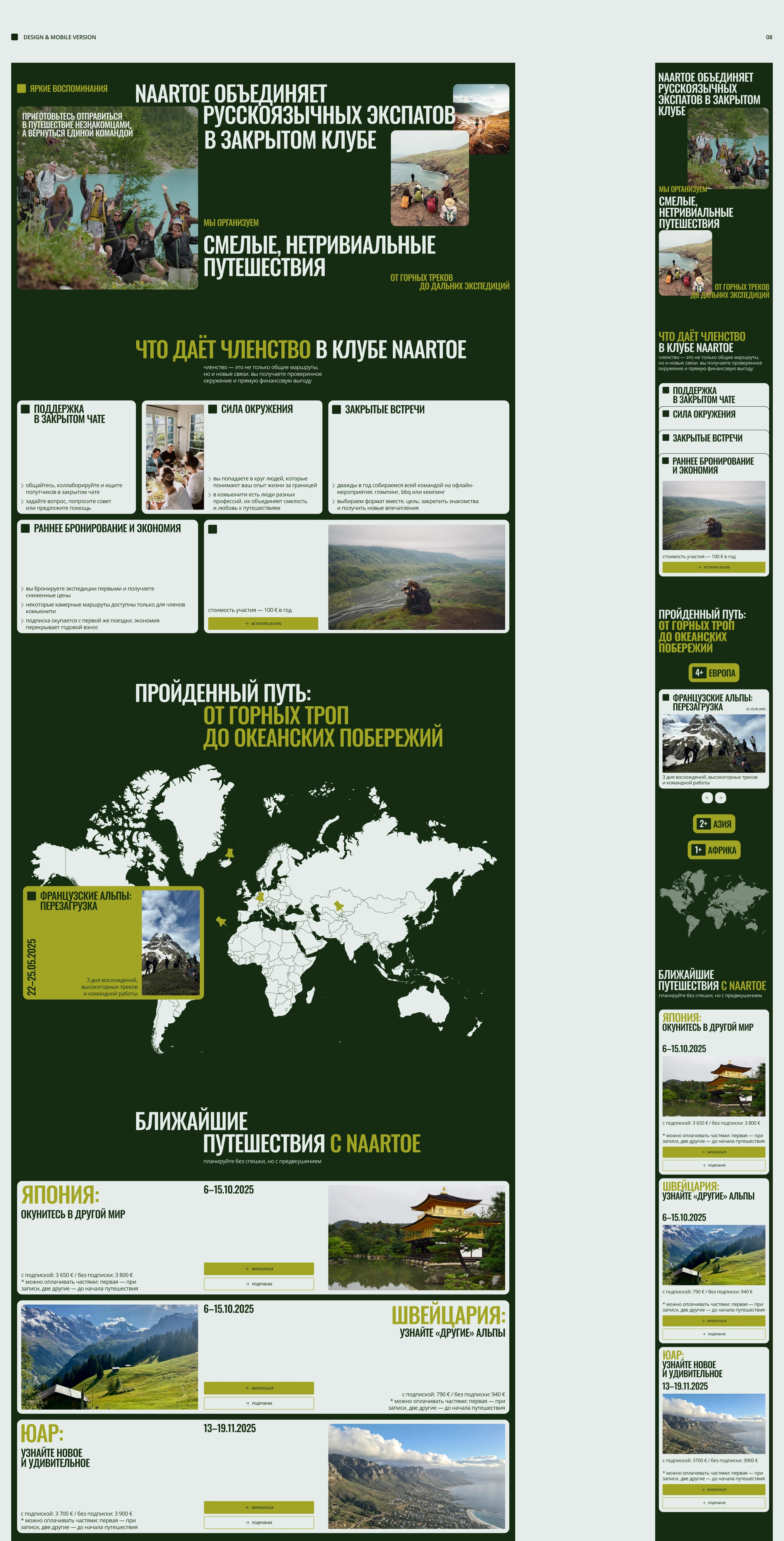 Naartoe-website — Изображение №8 — Интерфейсы на Dprofile