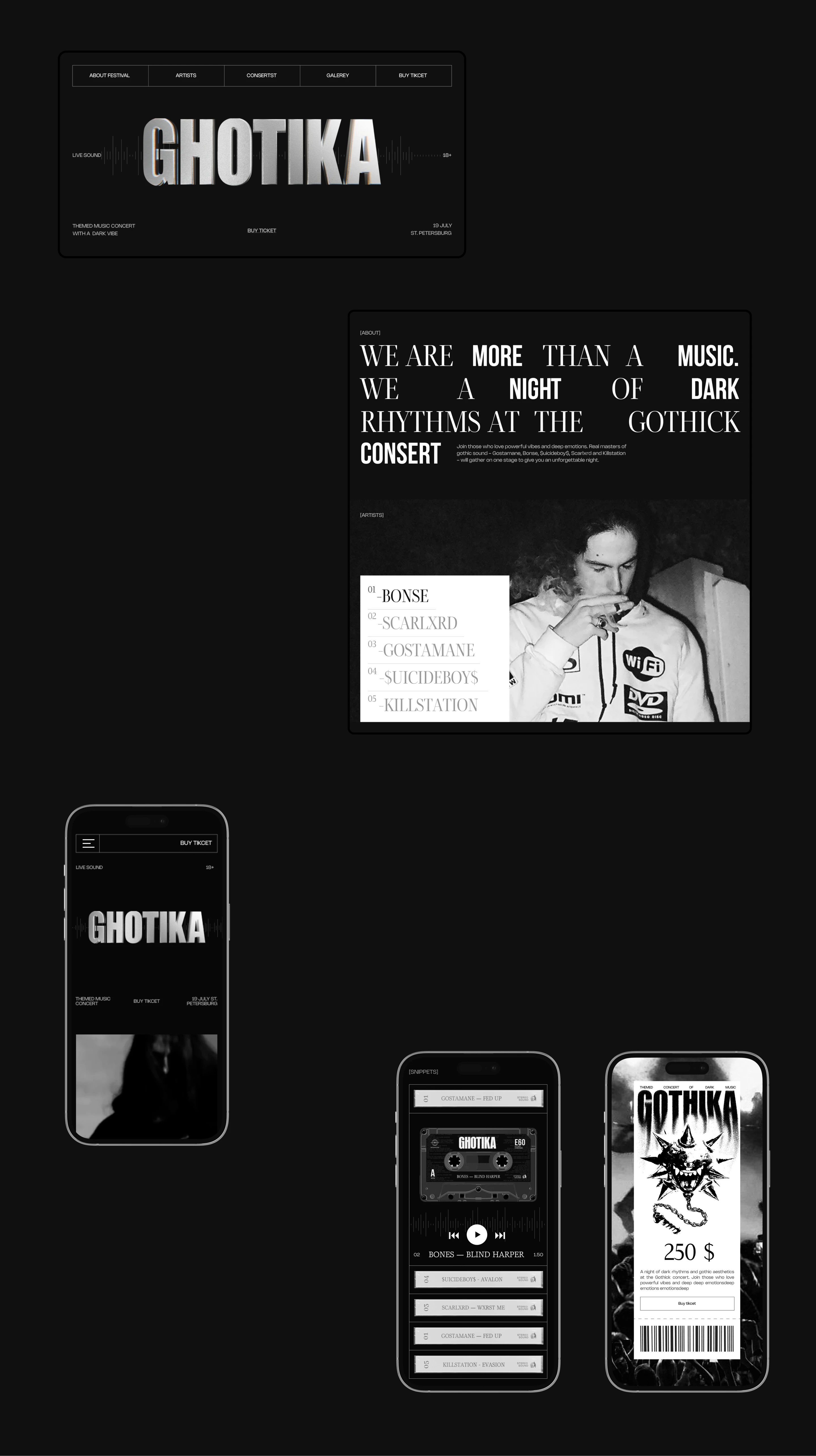 GOTHIKA | Dark Music Festival — Изображение №5 — Брендинг, 3D на Dprofile