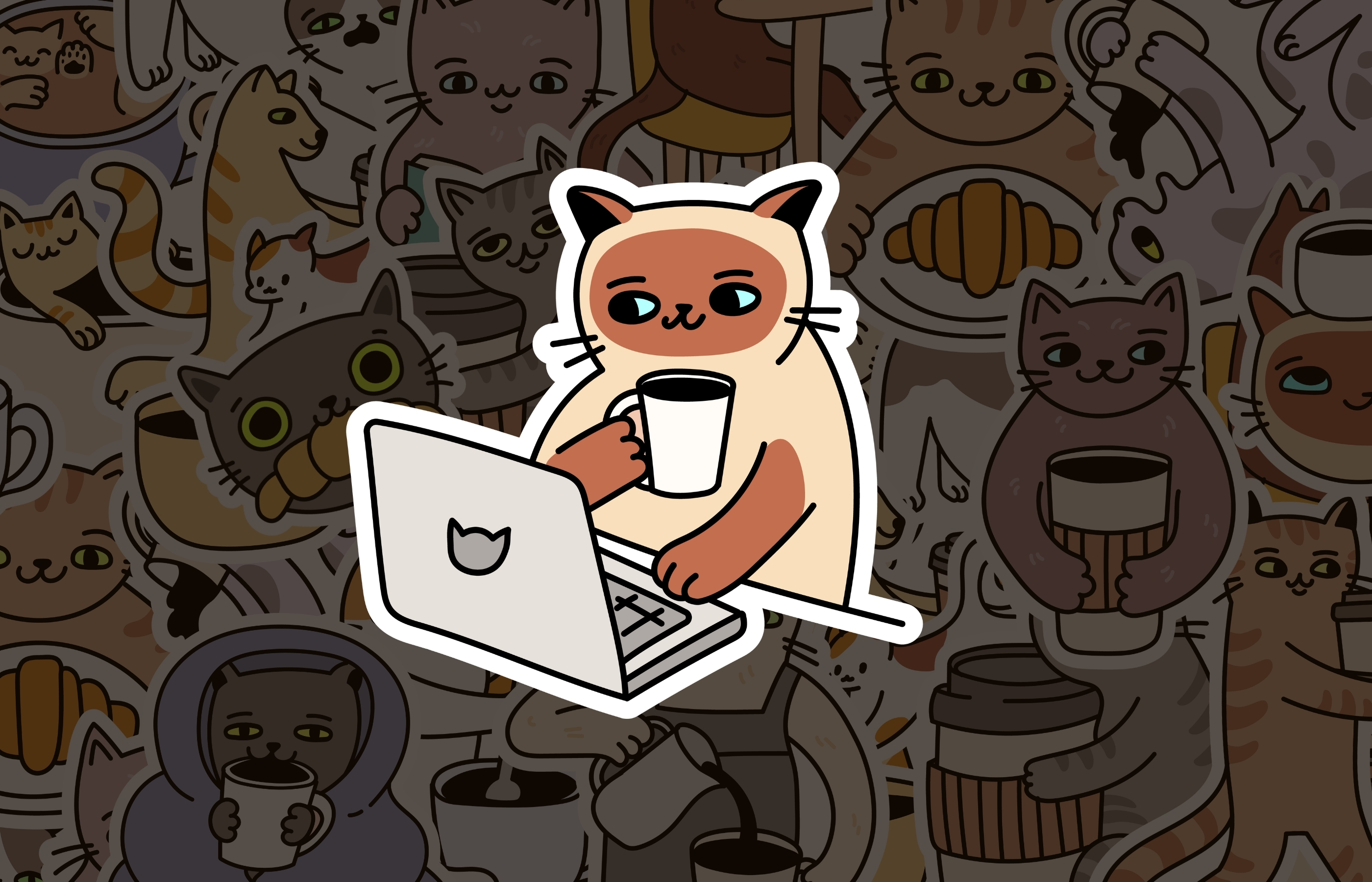 Кофейные котики — Изображение №7 — Брендинг, Иллюстрация на Dprofile
