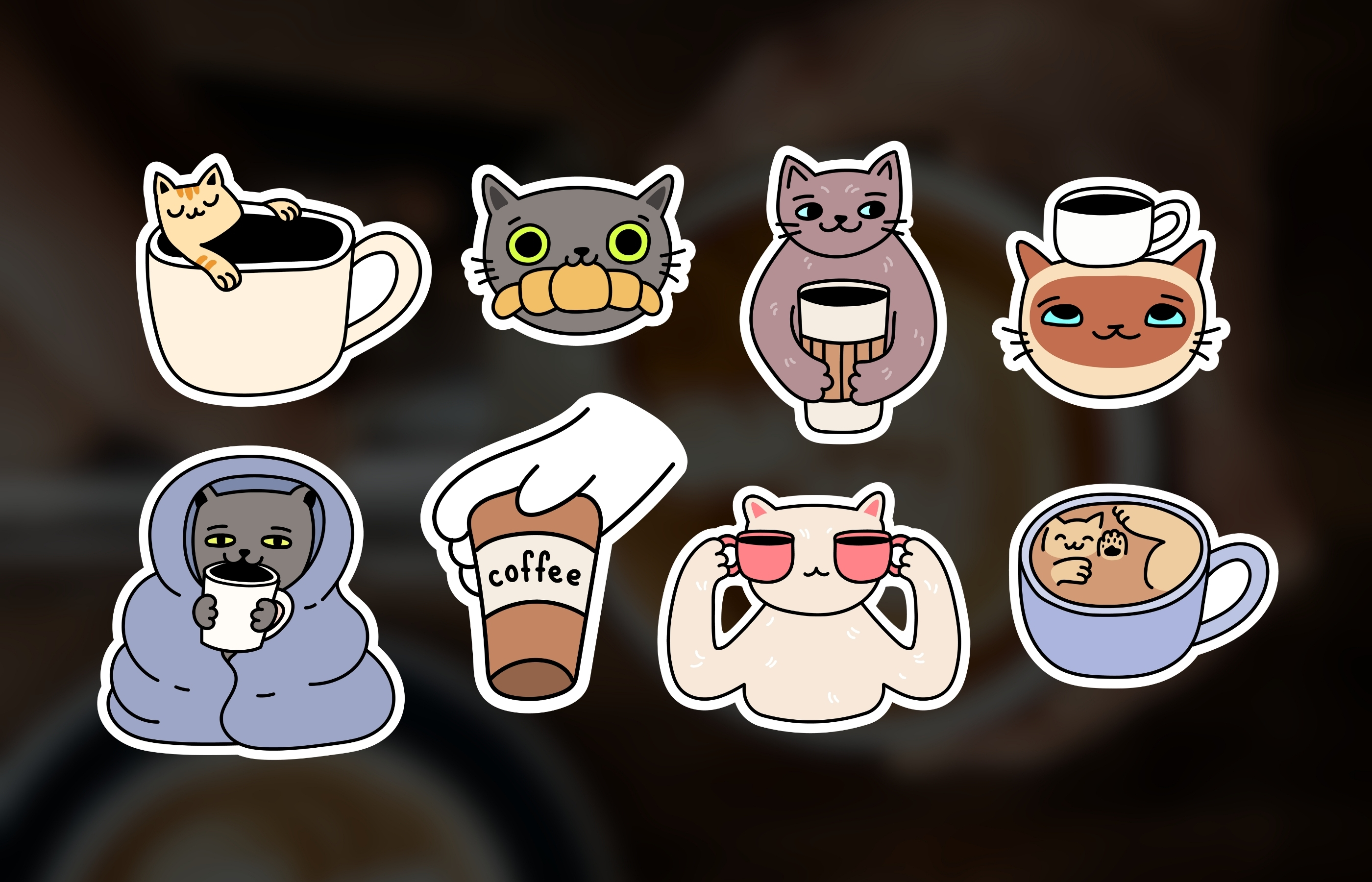 Кофейные котики — Изображение №2 — Брендинг, Иллюстрация на Dprofile