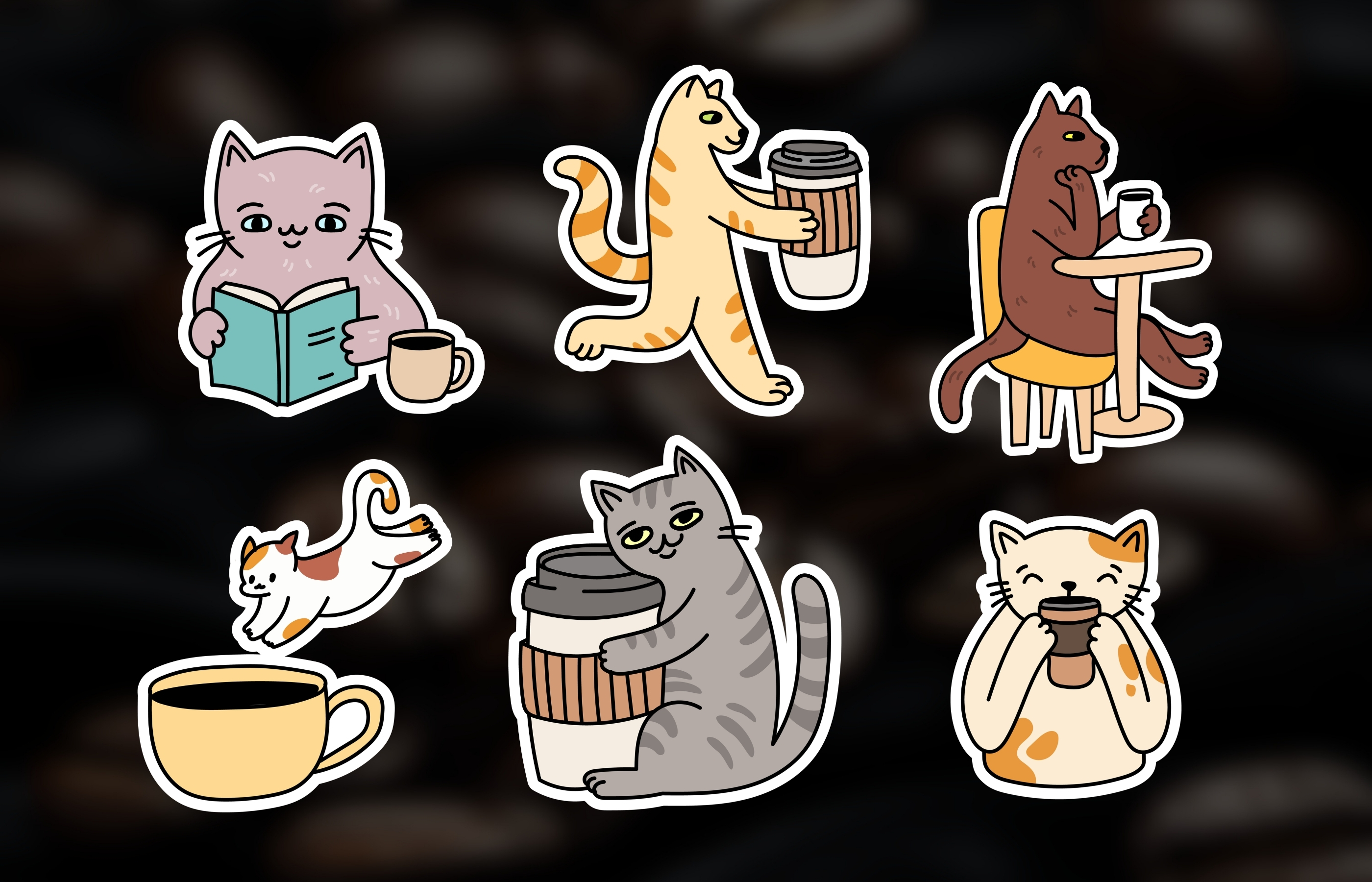 Кофейные котики — Изображение №4 — Брендинг, Иллюстрация на Dprofile